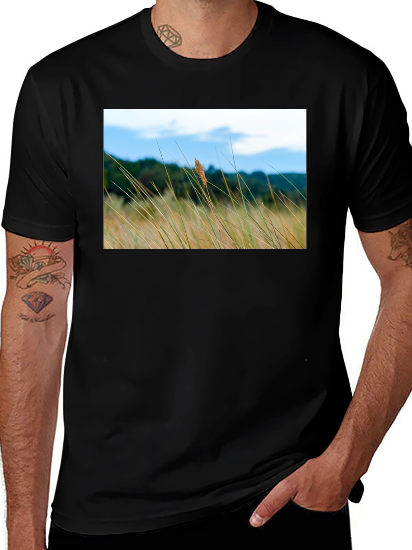 Variant 24 of Nature Scene Graphic T-Shirt - Relaxed Fit
