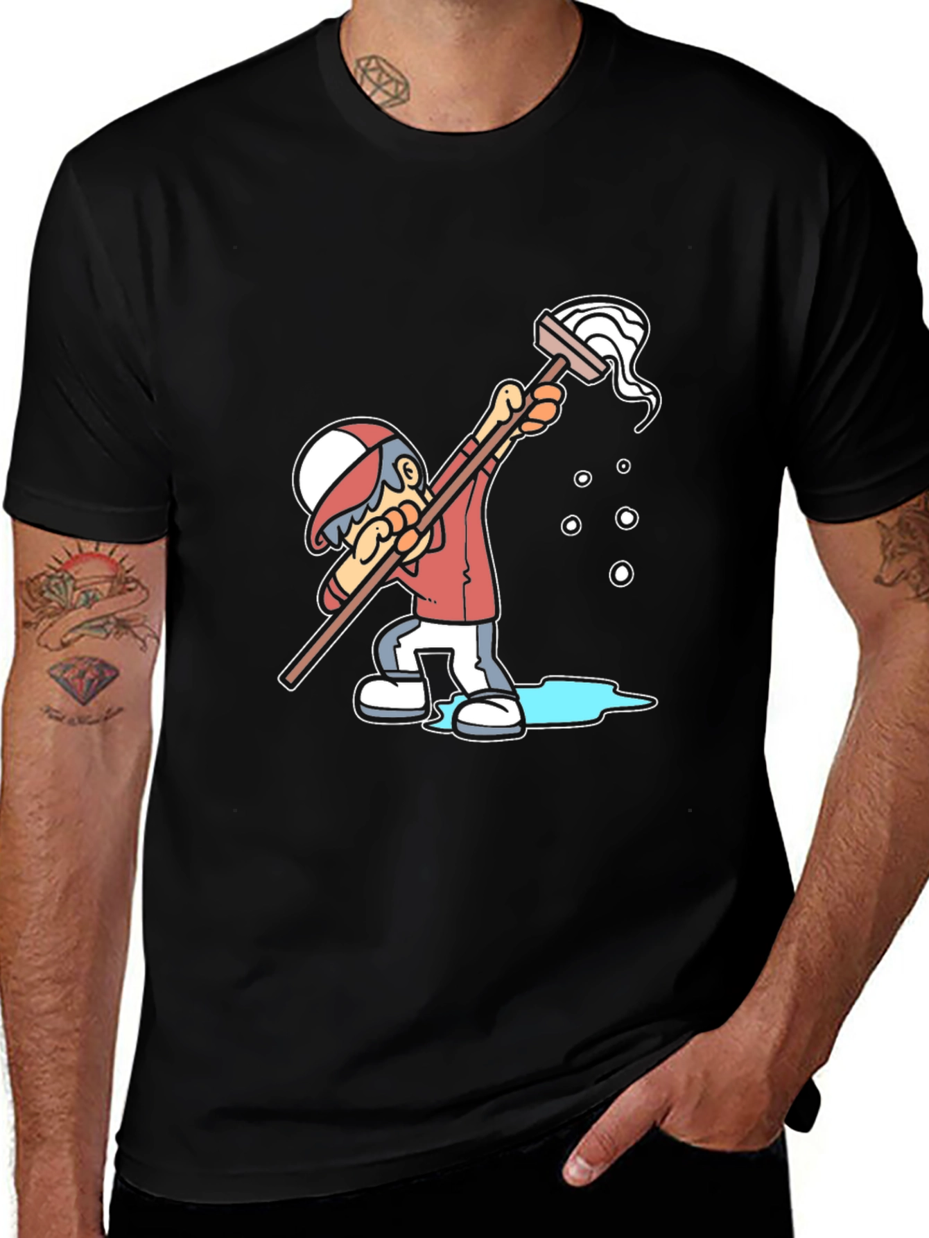 Variant 12 of Funny Janitor T-Shirt: Mopping Dab