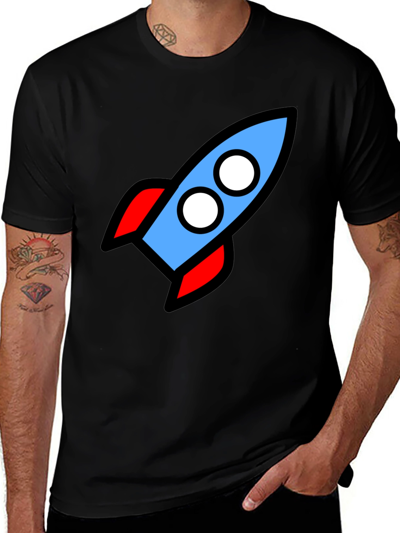 Variant 21 of Rocket Ship Graphic Tee - Blast Off in Style!