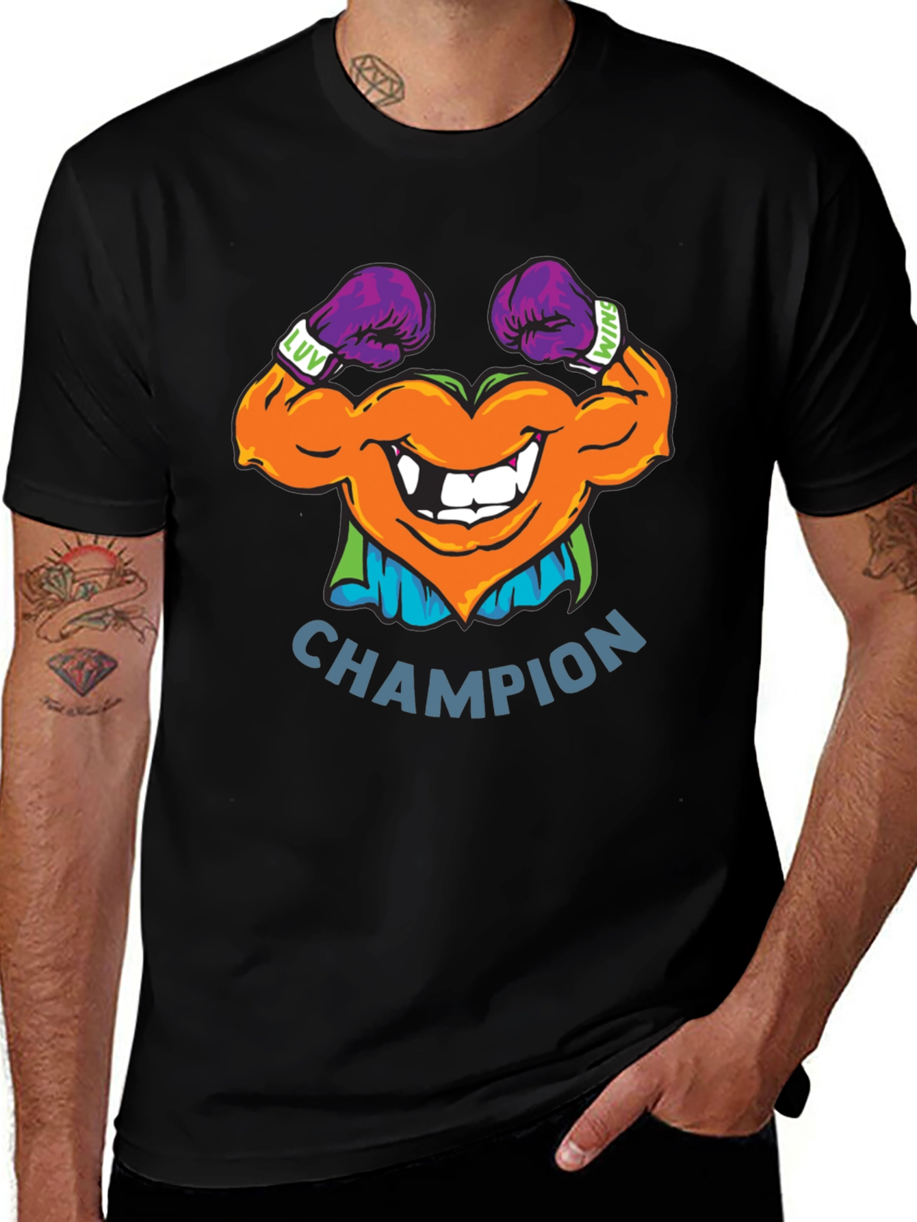 Champion Heart Boxing T-Shirt - LUV Wins!
