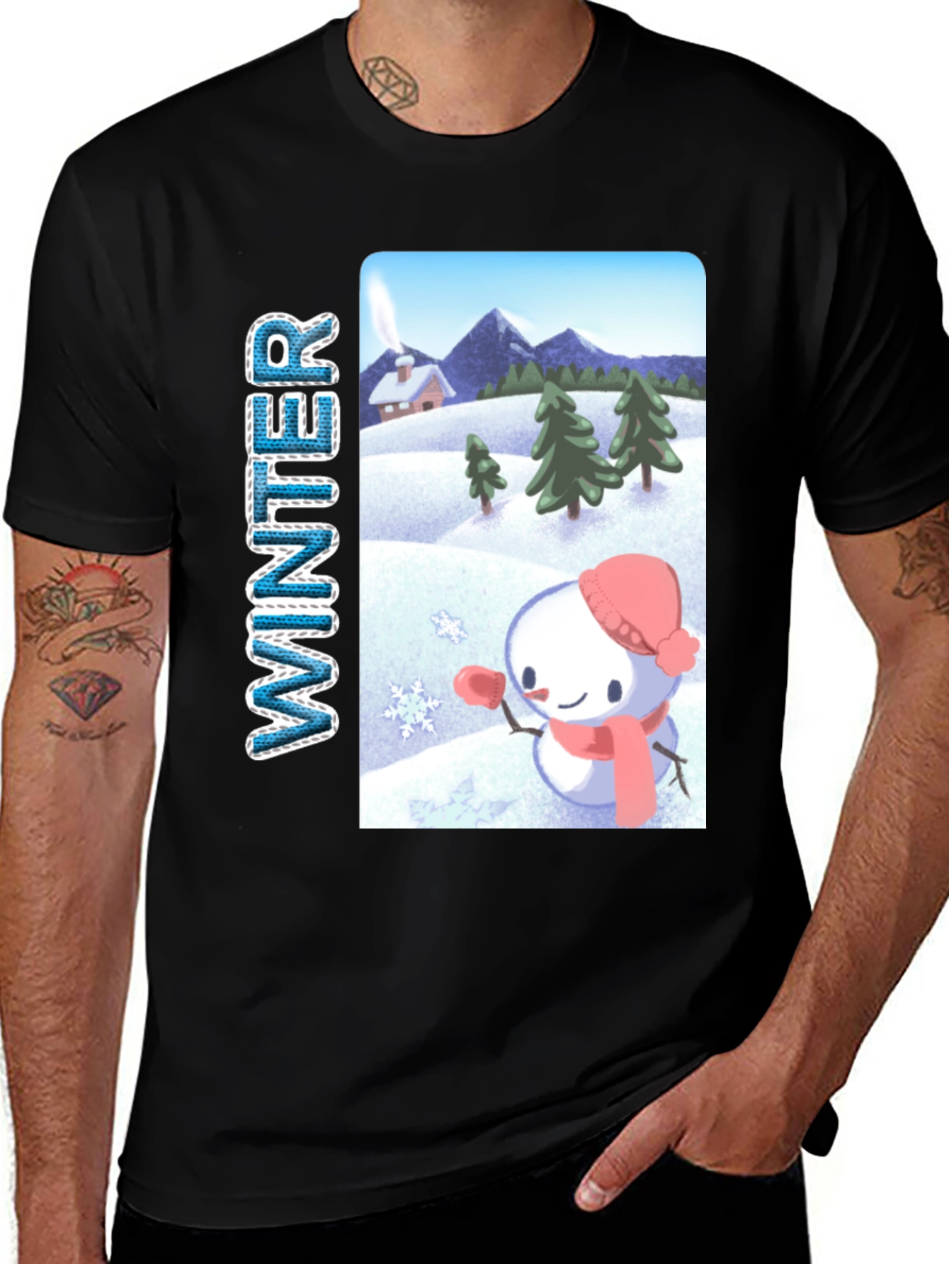 Variant 4 of Winter Wonderland Snowman Graphic Tee