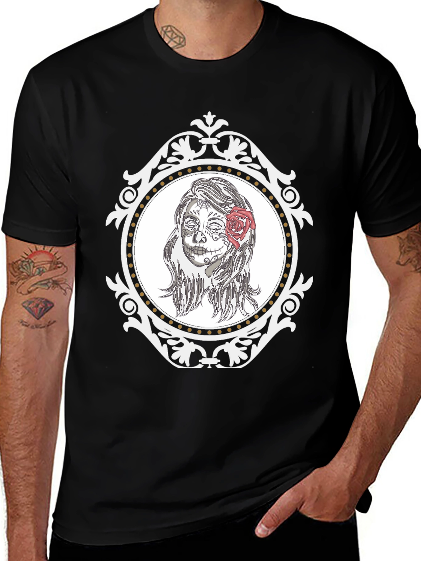 Variant 7 of Day of the Dead Sugar Skull T-Shirt