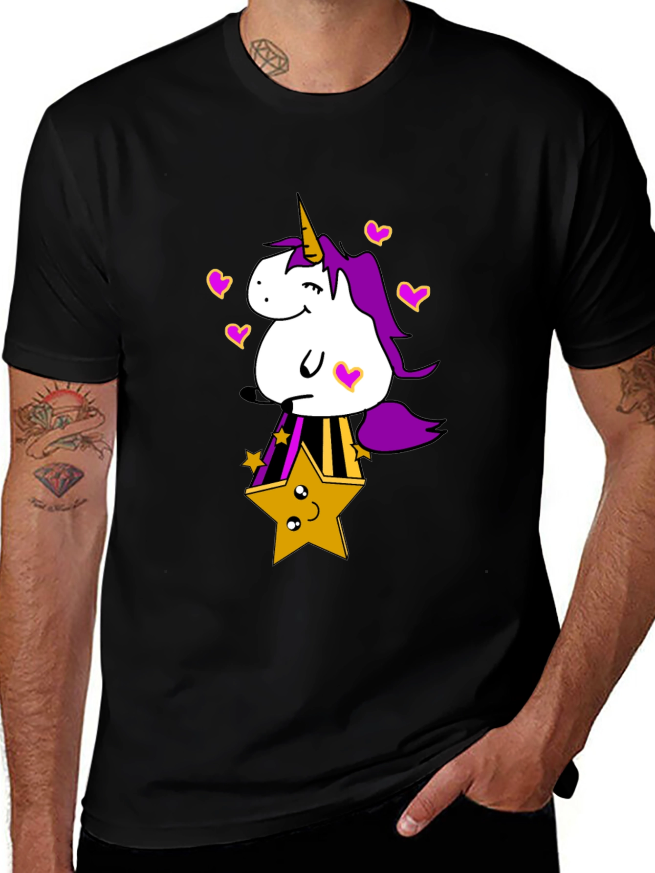 Unicorn Star T-Shirt - Whimsical Cute Graphic Tee