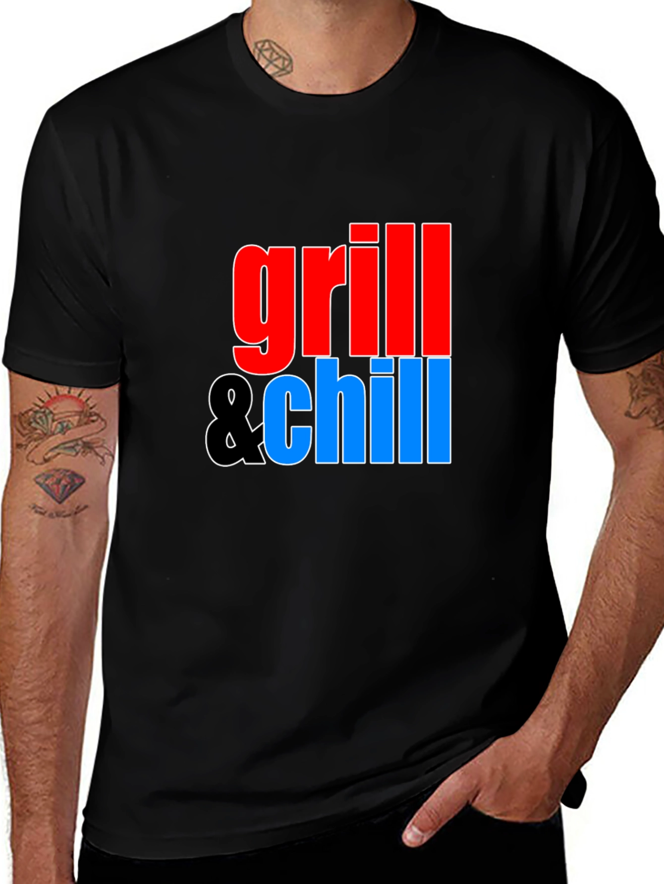 Variant 21 of Grill & Chill Graphic T-Shirt - Summer BBQ Tee