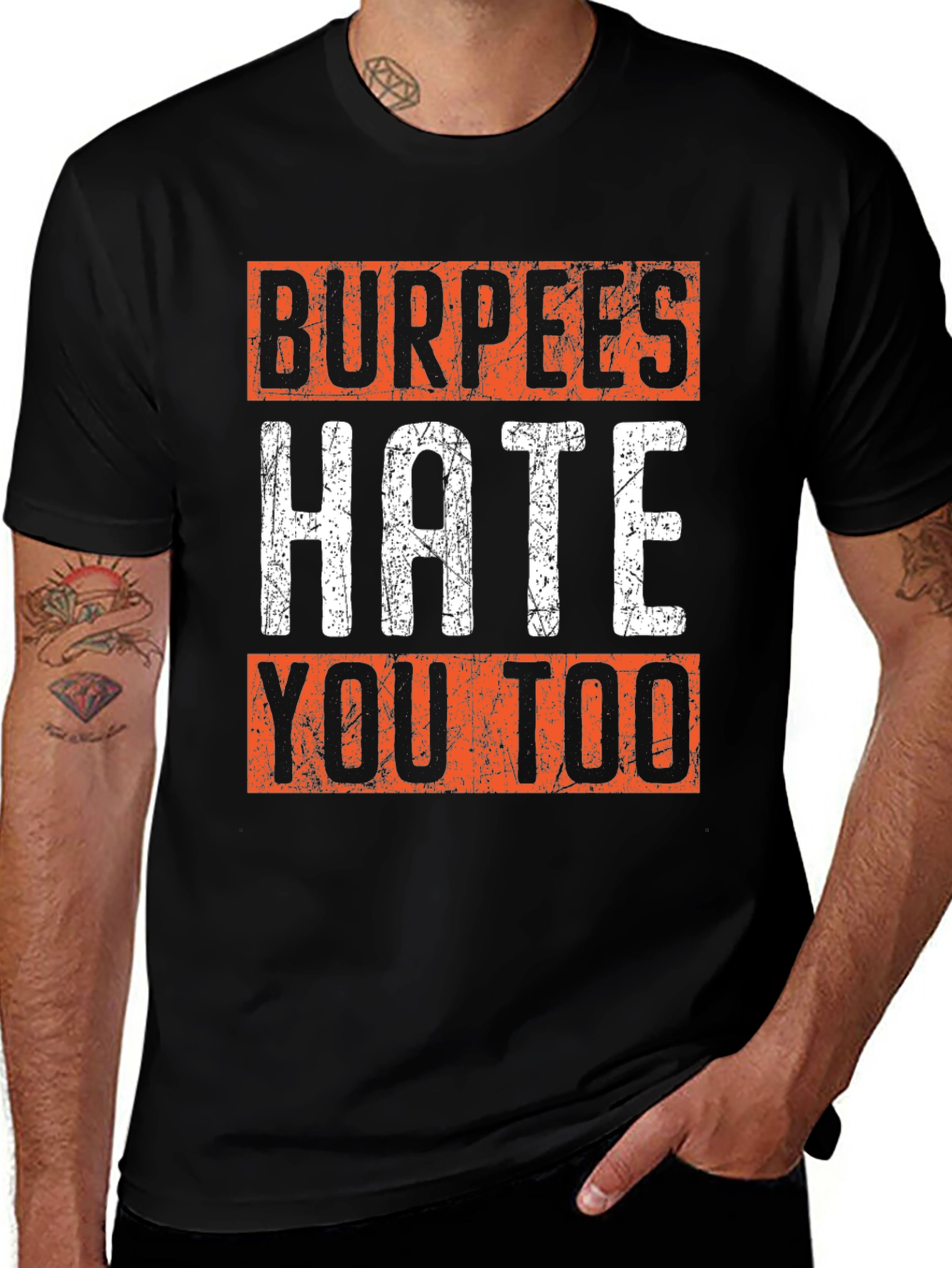 Variant 7 of Burpees Hate You Too Graphic T-Shirt