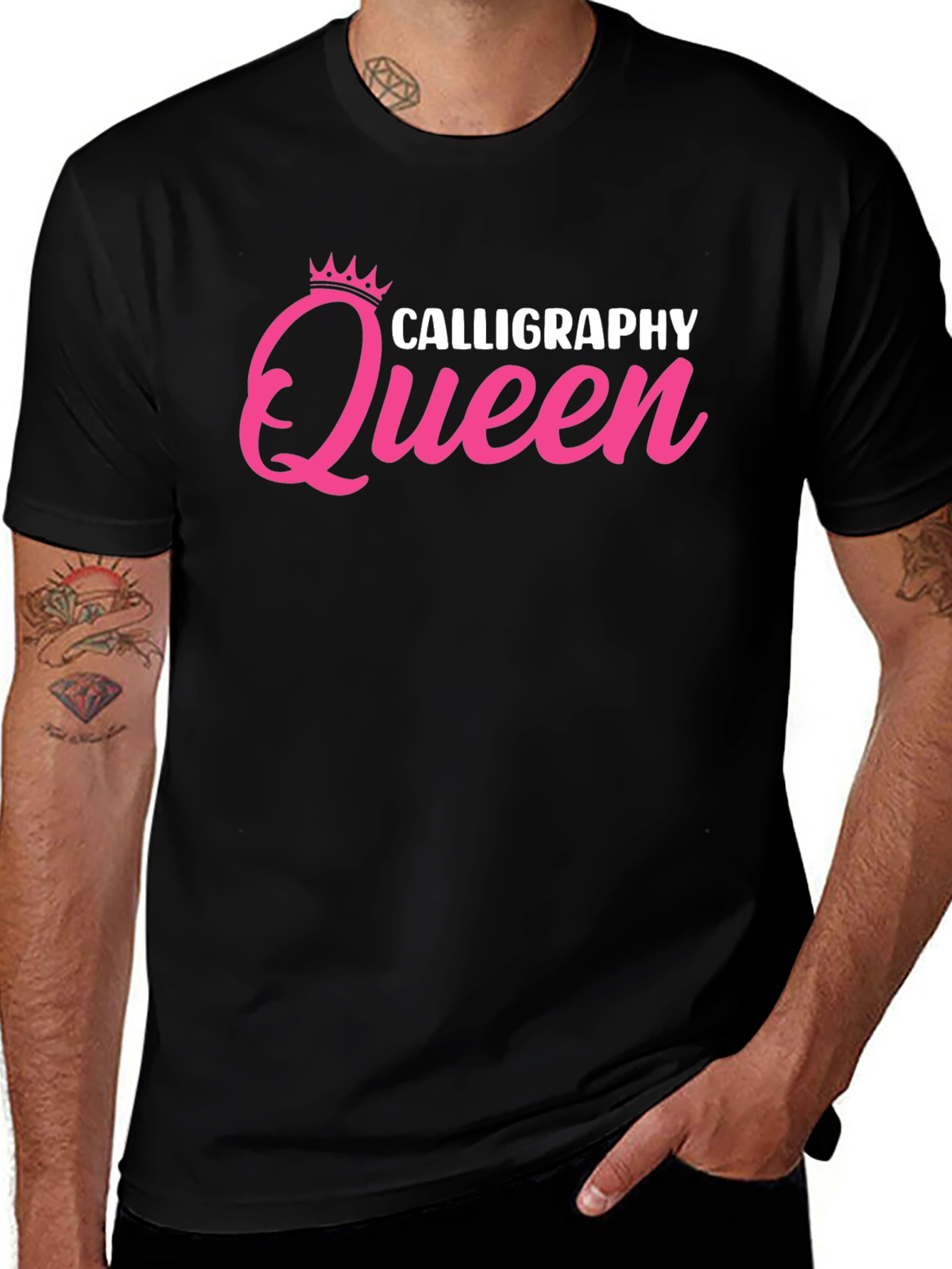 Variant 13 of Calligraphy Queen Black T-Shirt