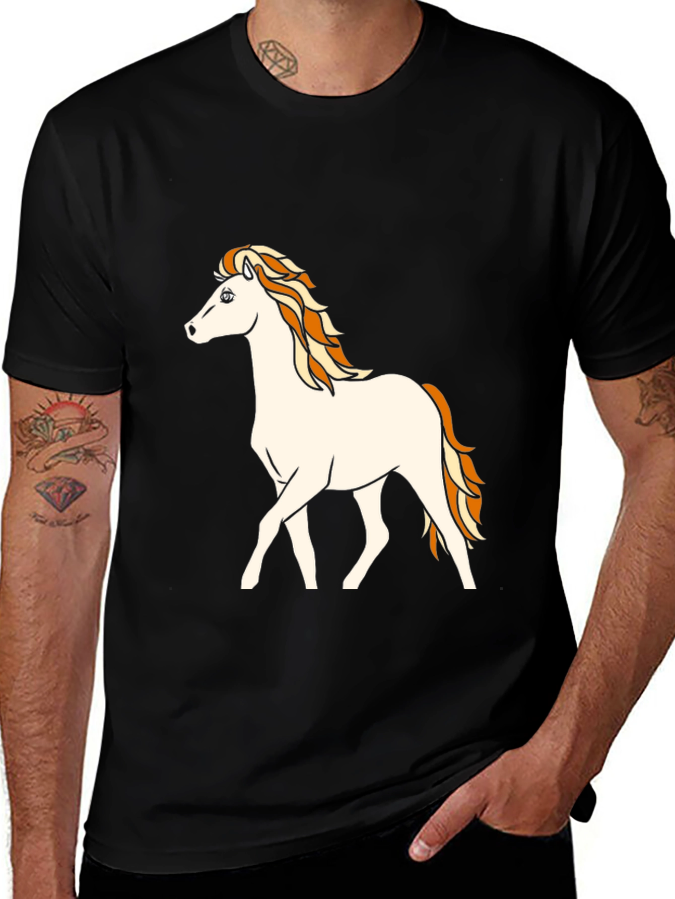 Variant 2 of Horse Graphic Tee - Unisex Cotton Blend