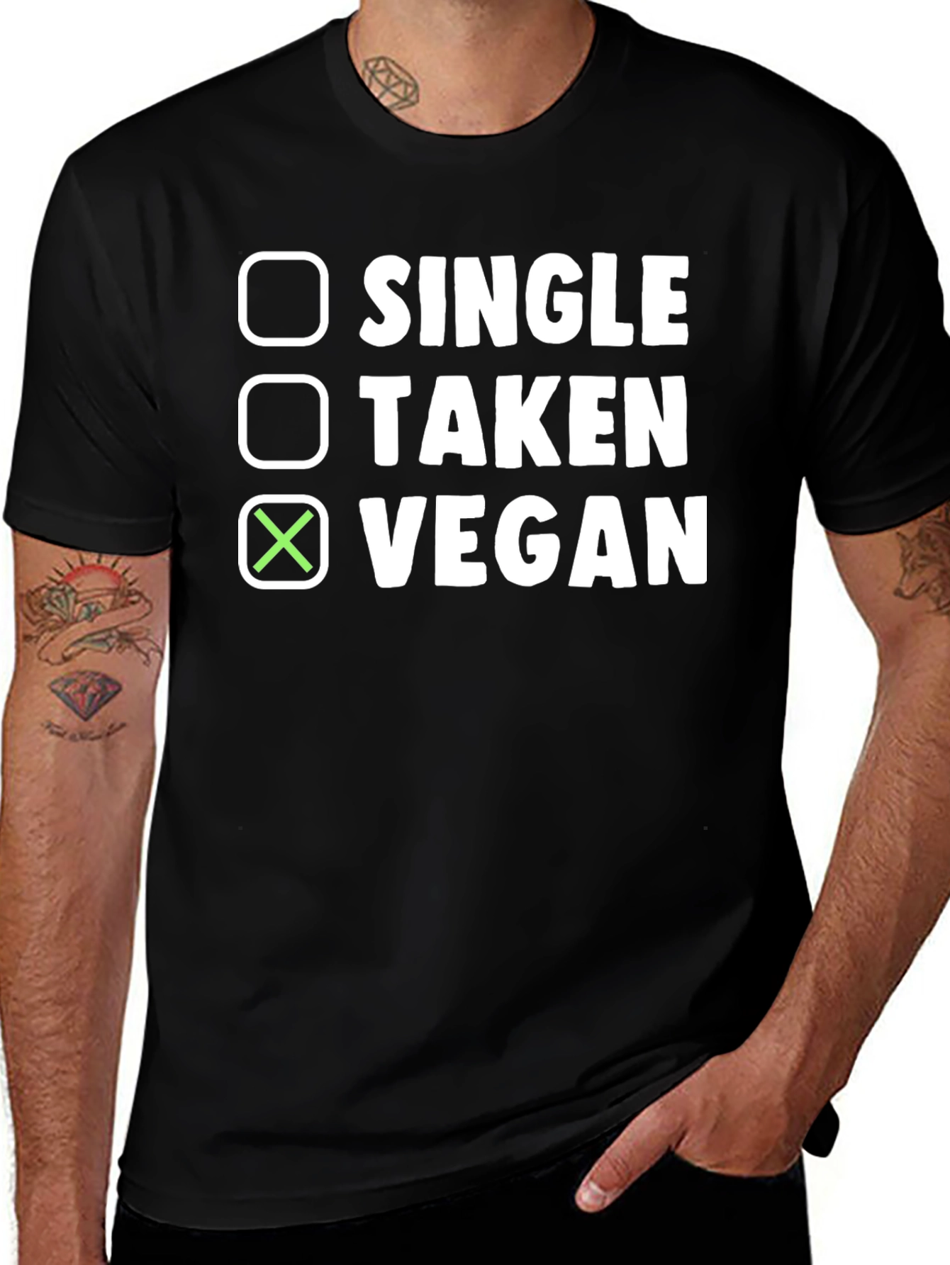 Variant 19 of Vegan Choice T-Shirt: Single Taken Vegan Novelty Tee