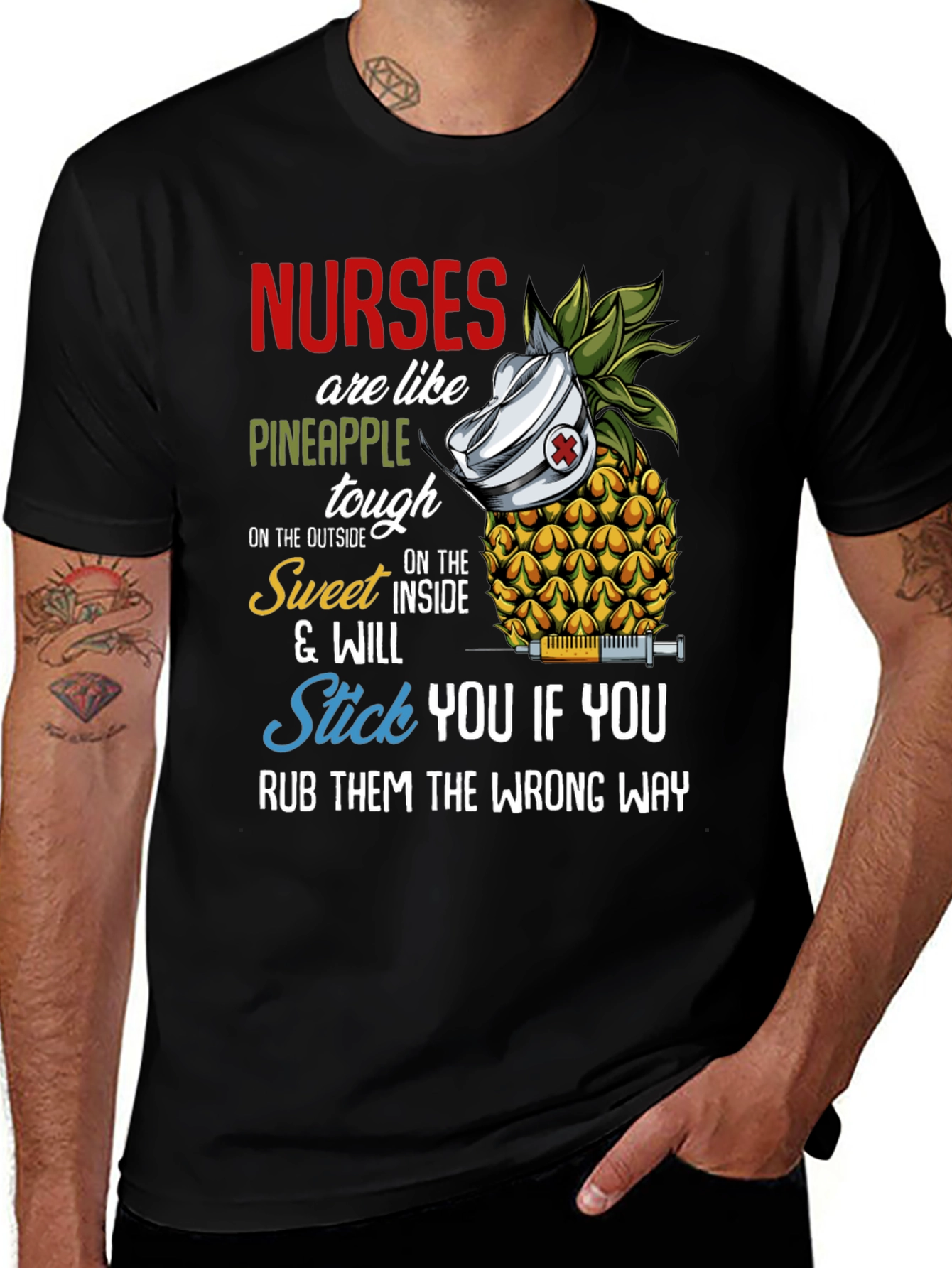 Variant 20 of Nurses Are Like Pineapple Funny T-Shirt