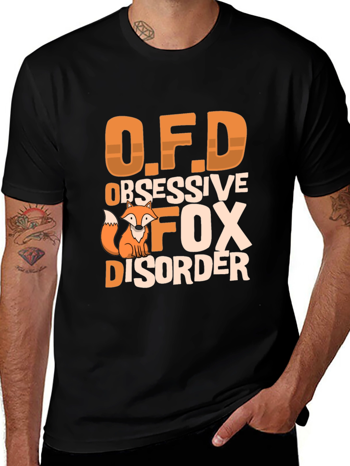 Variant 29 of Obsessive Fox Disorder Black T-Shirt