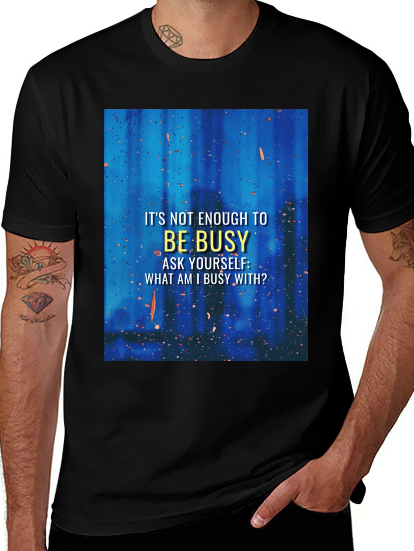 Variant 7 of Motivational 'Be Busy' Graphic Tee