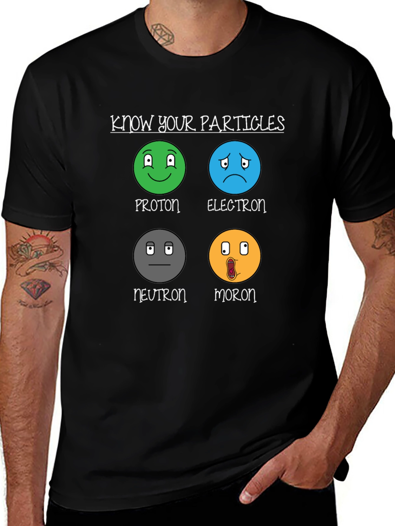 Variant 7 of Know Your Particles Funny Science T-Shirt