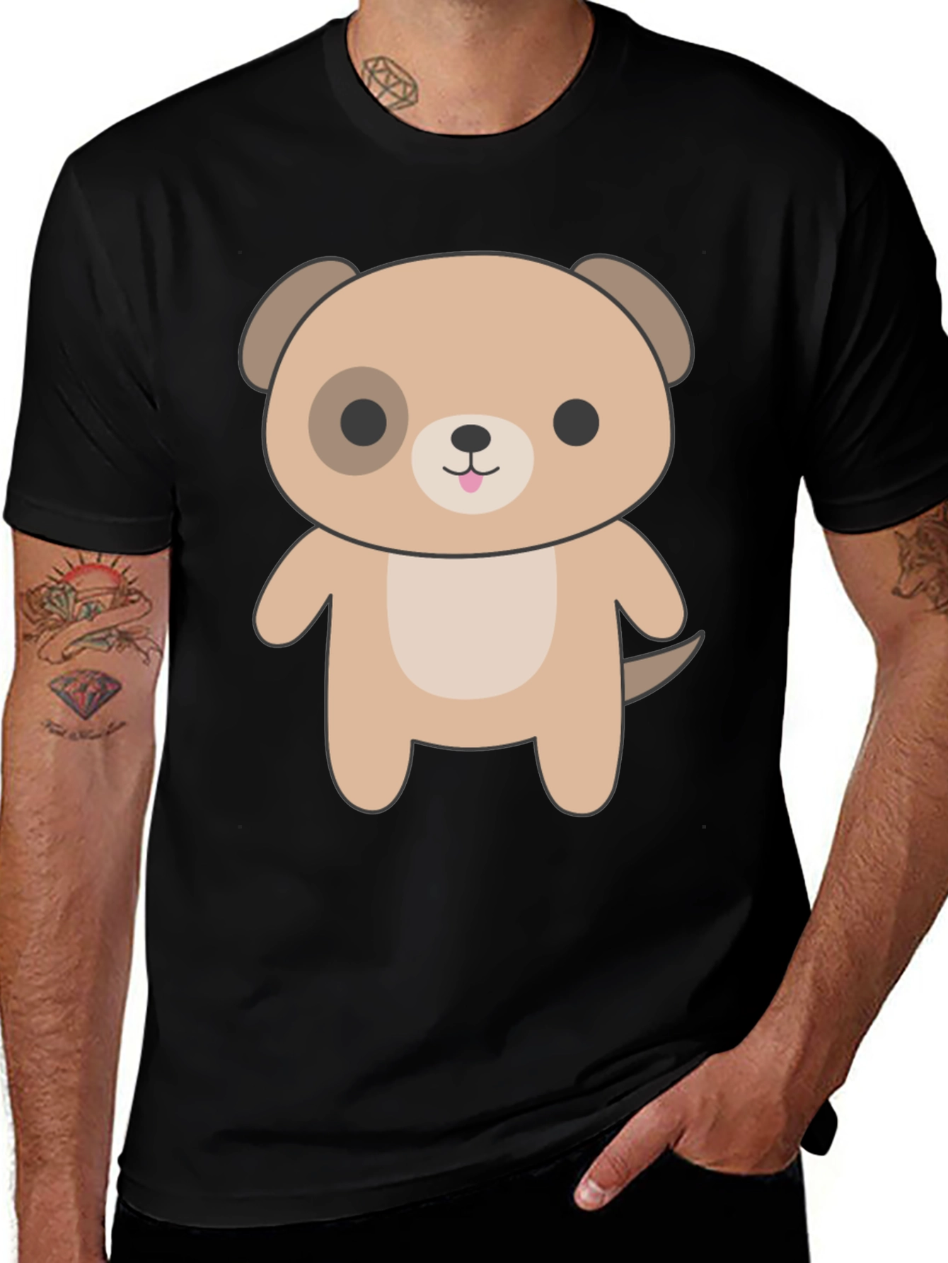 Variant 24 of Cute Cartoon Dog Graphic T-Shirt - Unisex