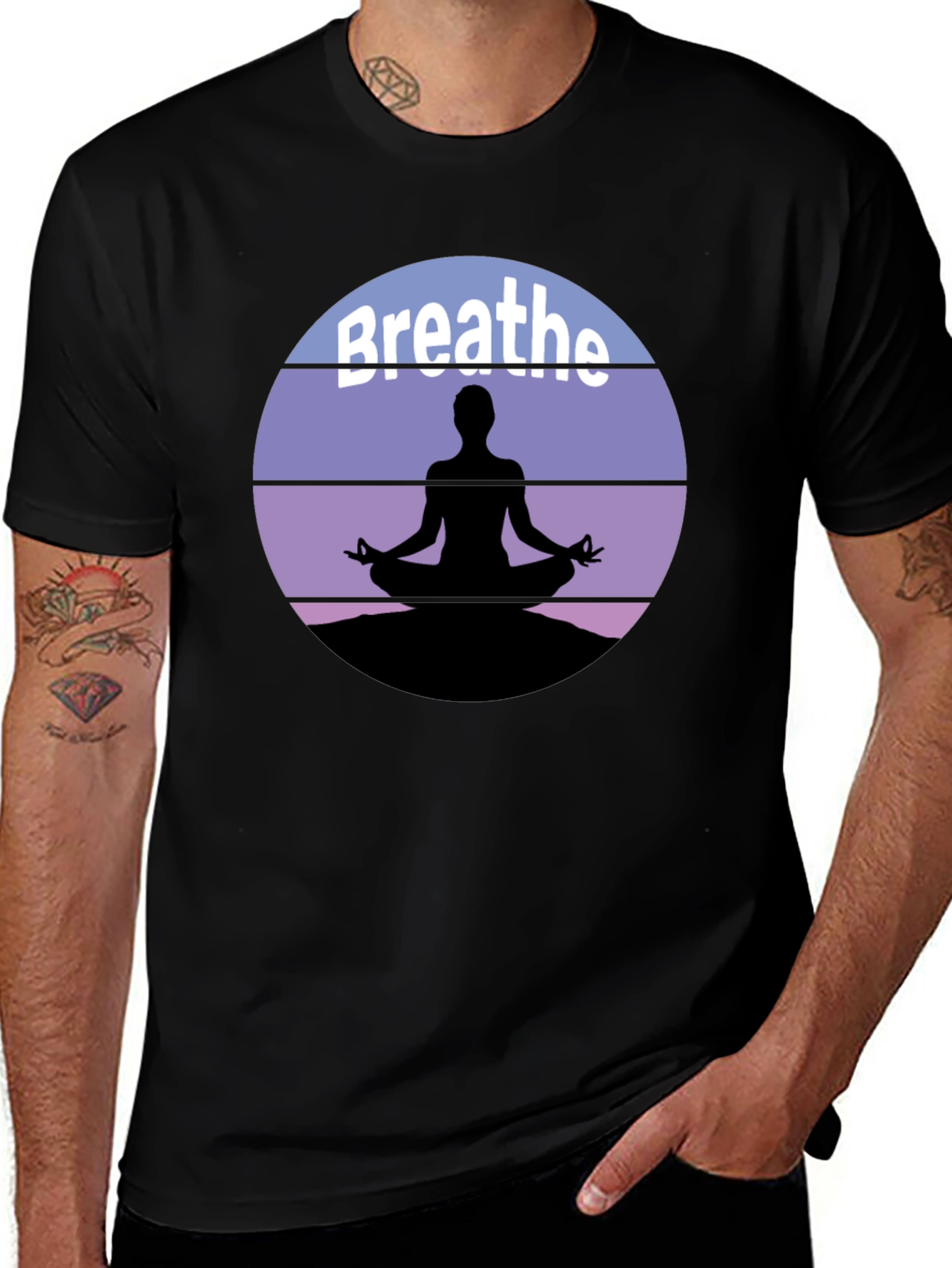 Variant 20 of Breathe Meditation Graphic Tee - Relax & Unwind