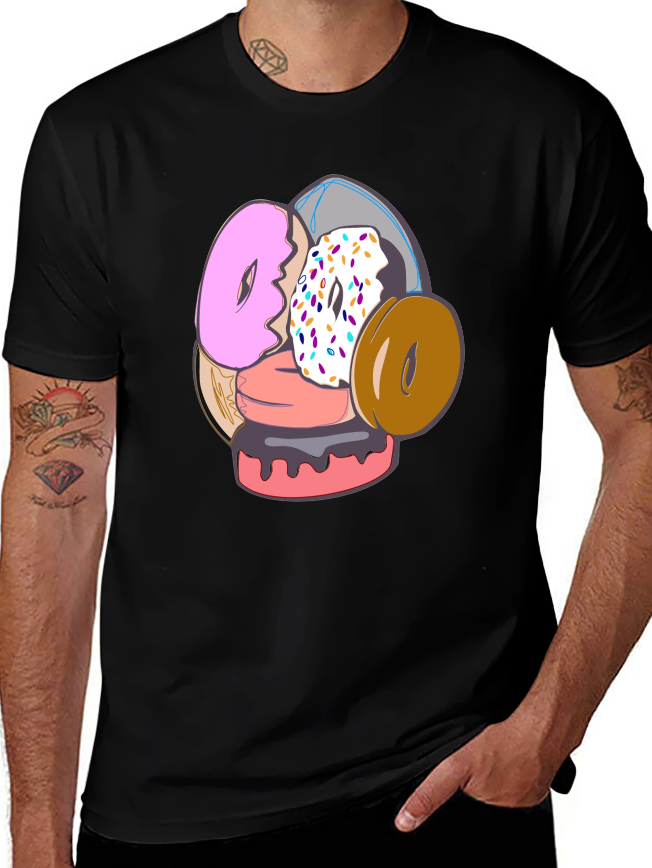 Variant 26 of Donut Stack T-Shirt - Sweet Graphic Tee