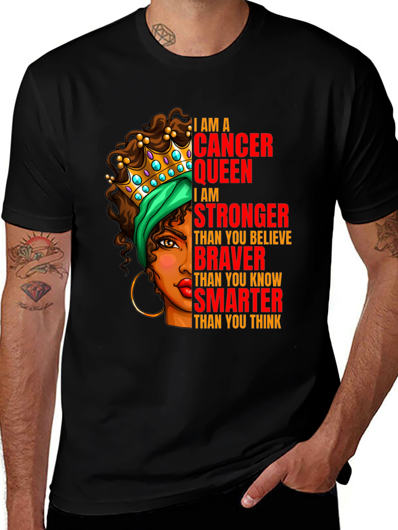 Cancer Queen Graphic Tee - Zodiac Birthday Gift