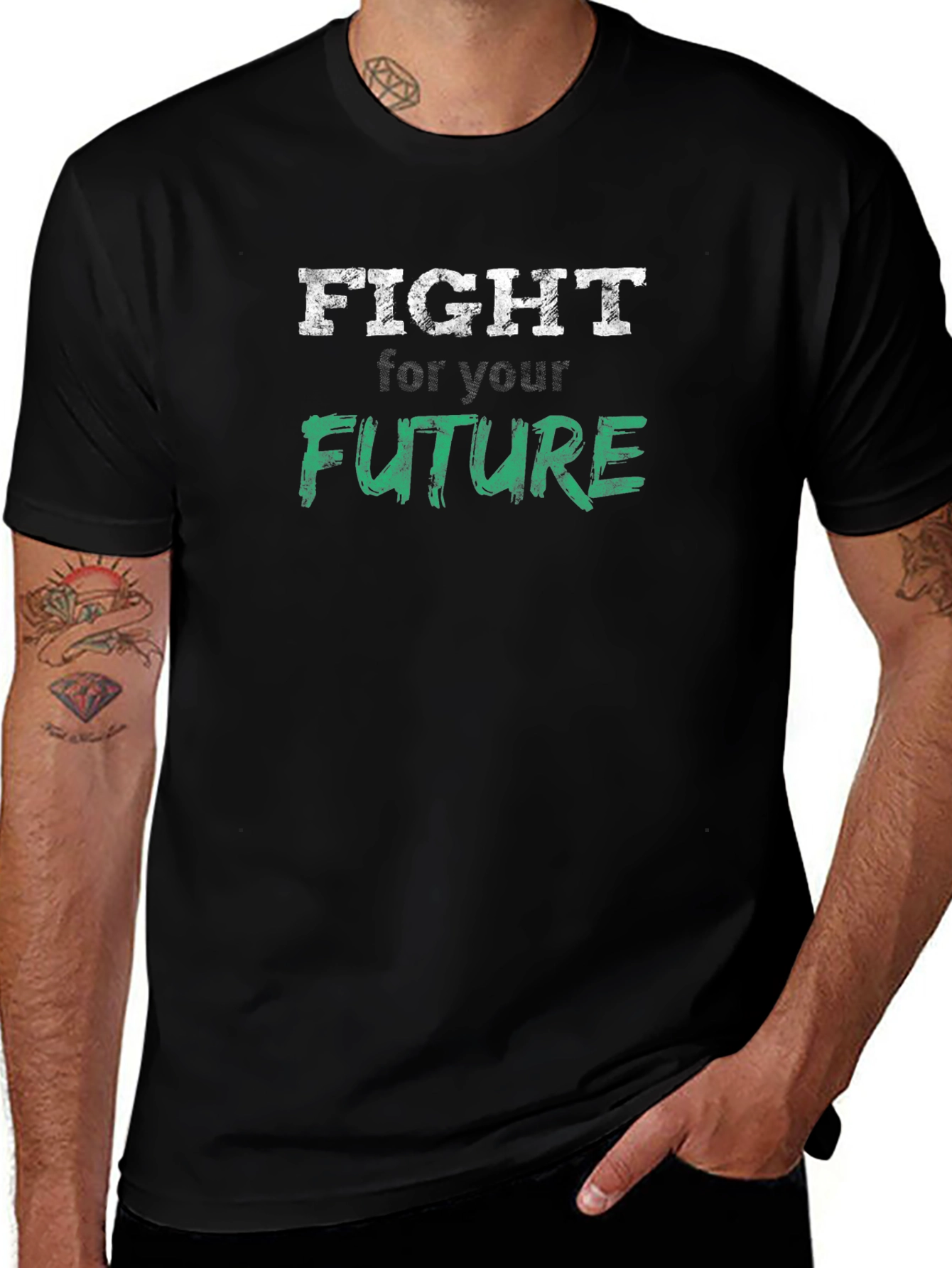 Variant 8 of Fight for Your Future Black Graphic Tee