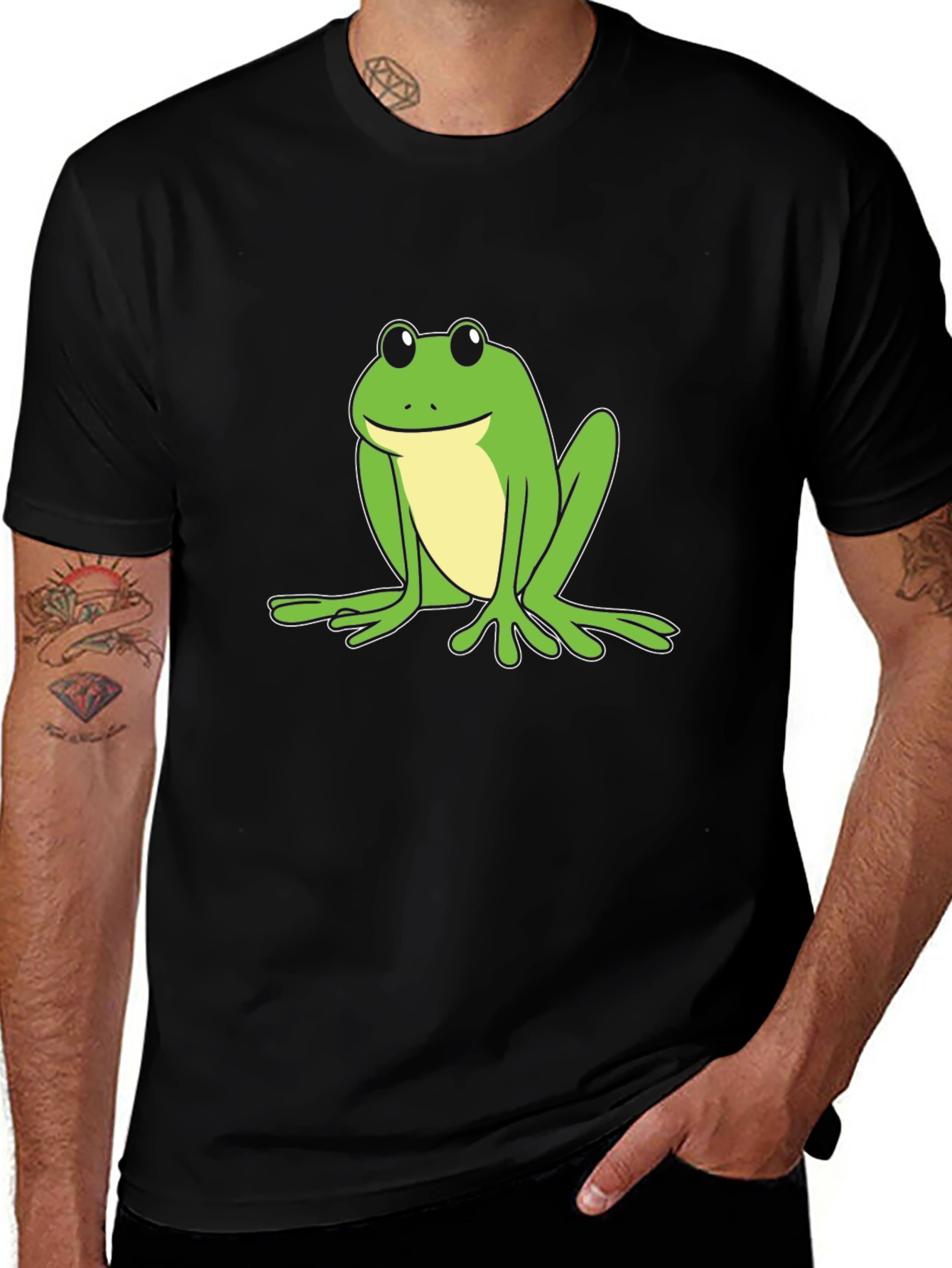 Variant 2 of Frog Graphic Black T-Shirt