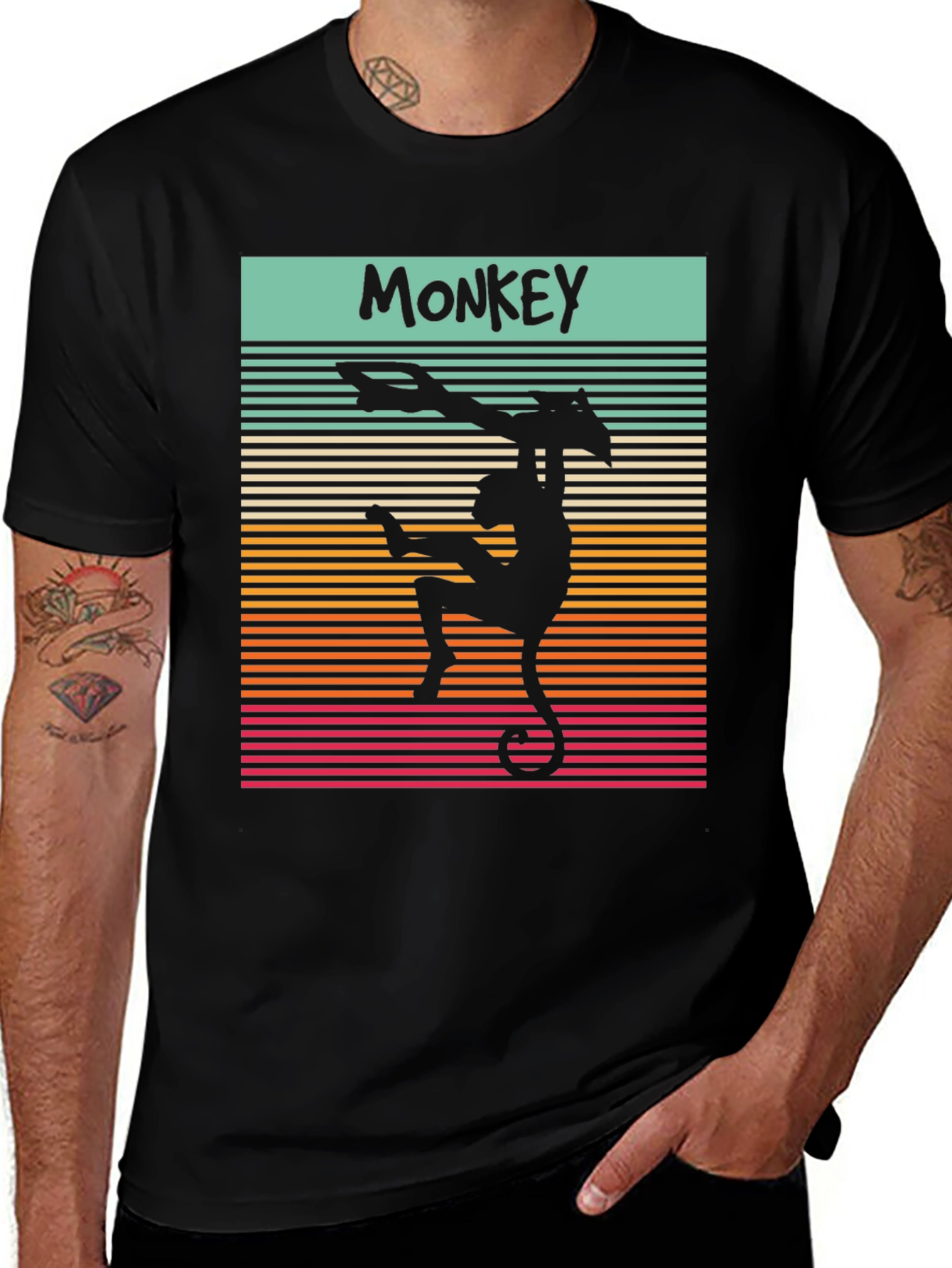 Variant 27 of Retro Monkey Silhouette Tee
