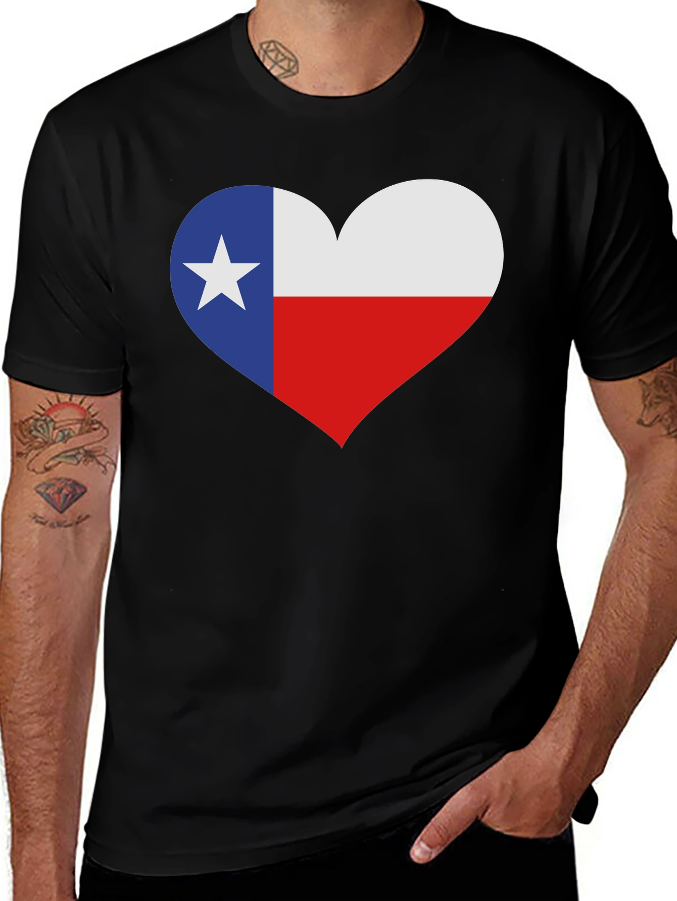 Texas Flag Heart T-Shirt - State Pride Tee