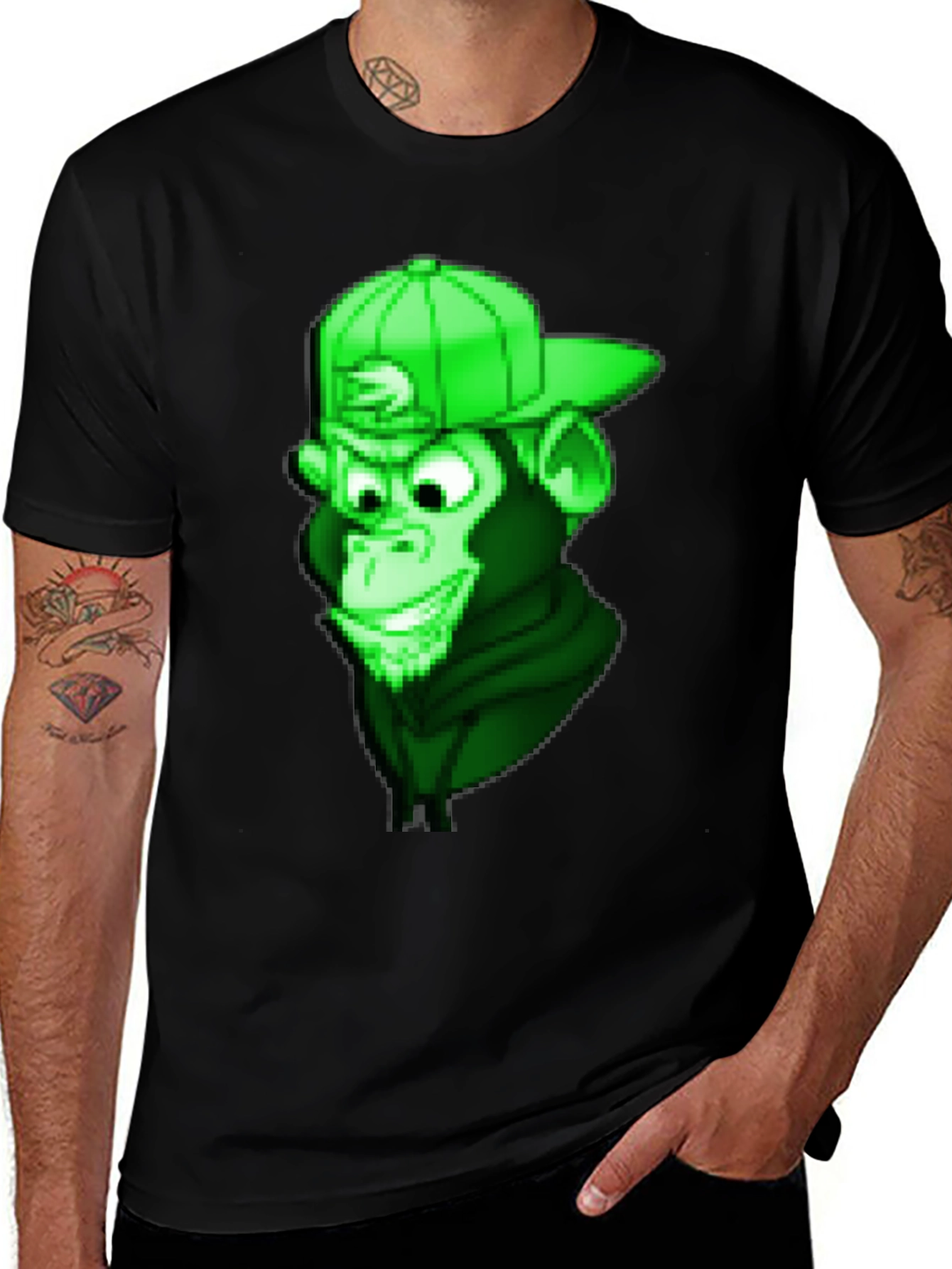 Green Ape Graphic T-Shirt - Cool & Trendy!