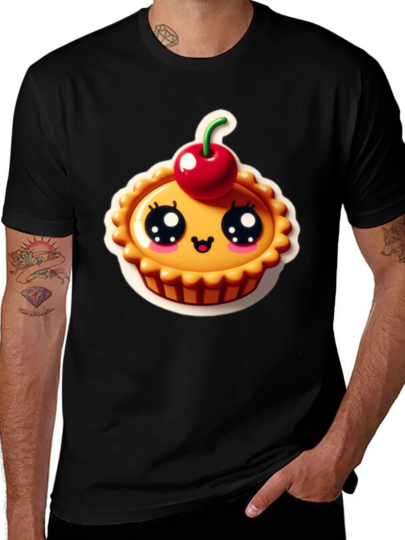 Variant 28 of Kawaii Cherry Pie Graphic T-Shirt