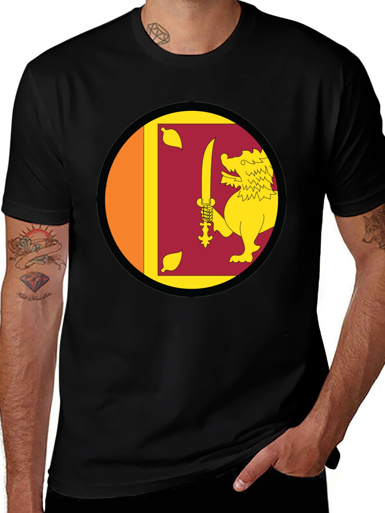 Sri Lanka Flag Lion T-Shirt