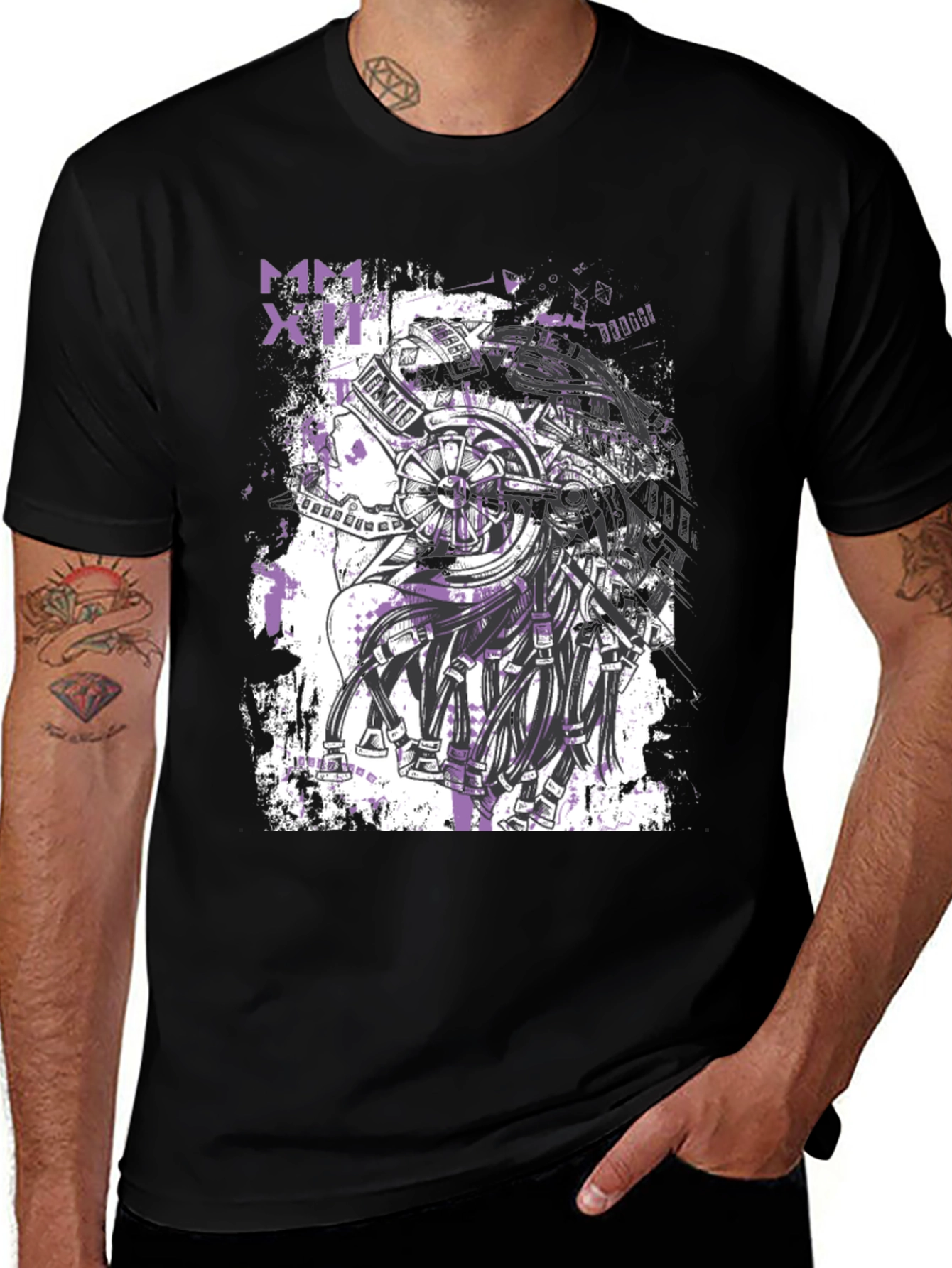 Variant 13 of Cyberpunk Graphic Black T-Shirt