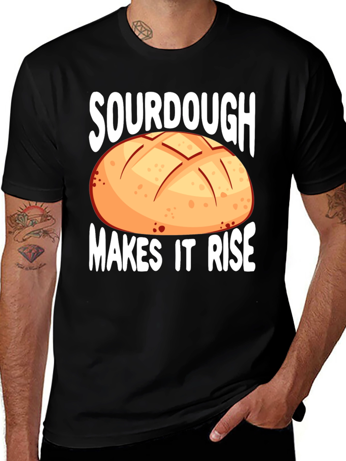 Variant 8 of Sourdough Makes it Rise Funny T-Shirt