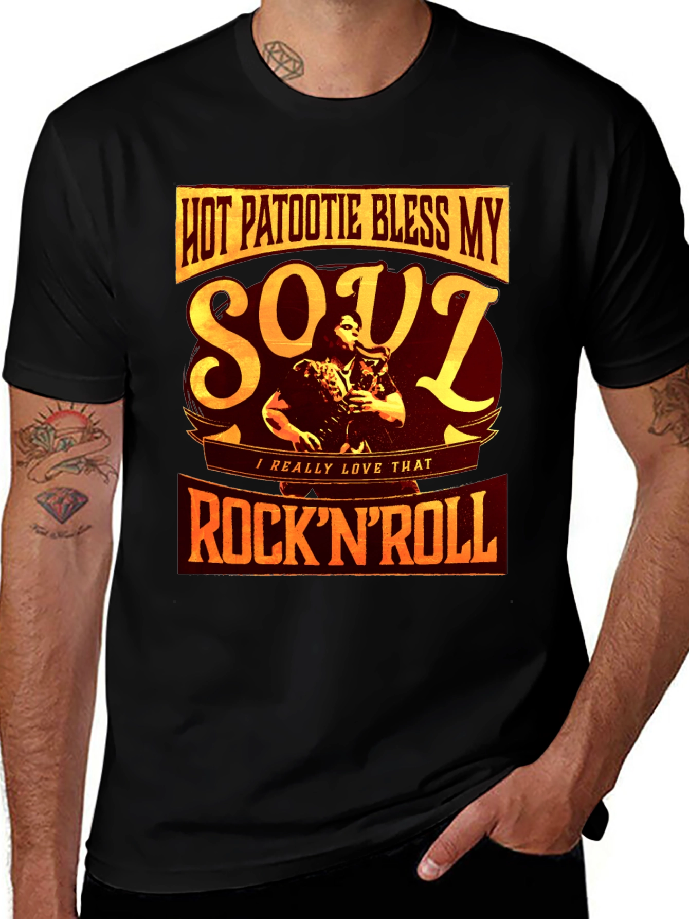 Variant 19 of Hot Patootie Bless My Soul Rock'n'Roll T-Shirt