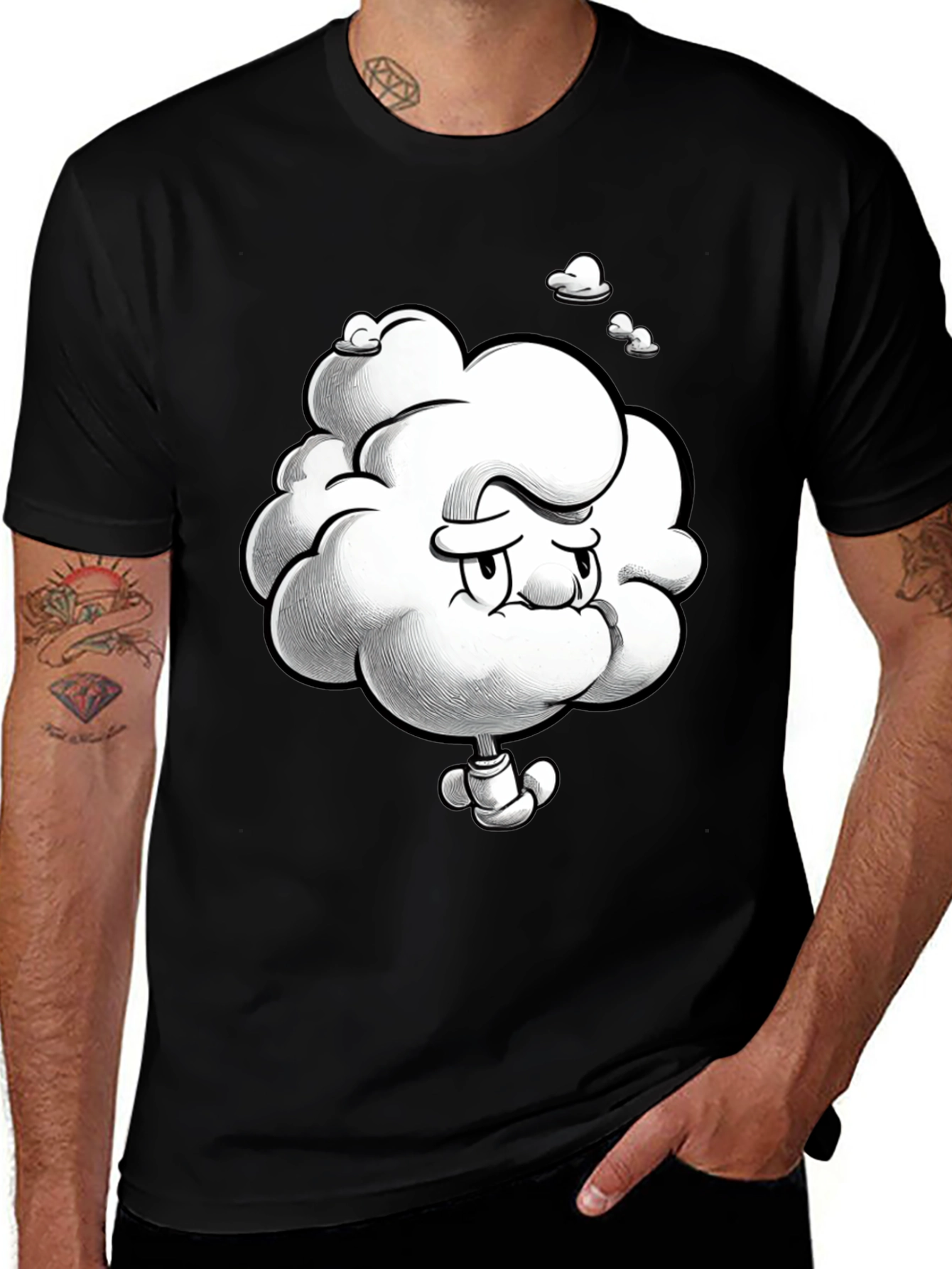 Variant 13 of Cartoon Cloud Graphic Tee - Unique & Stylish
