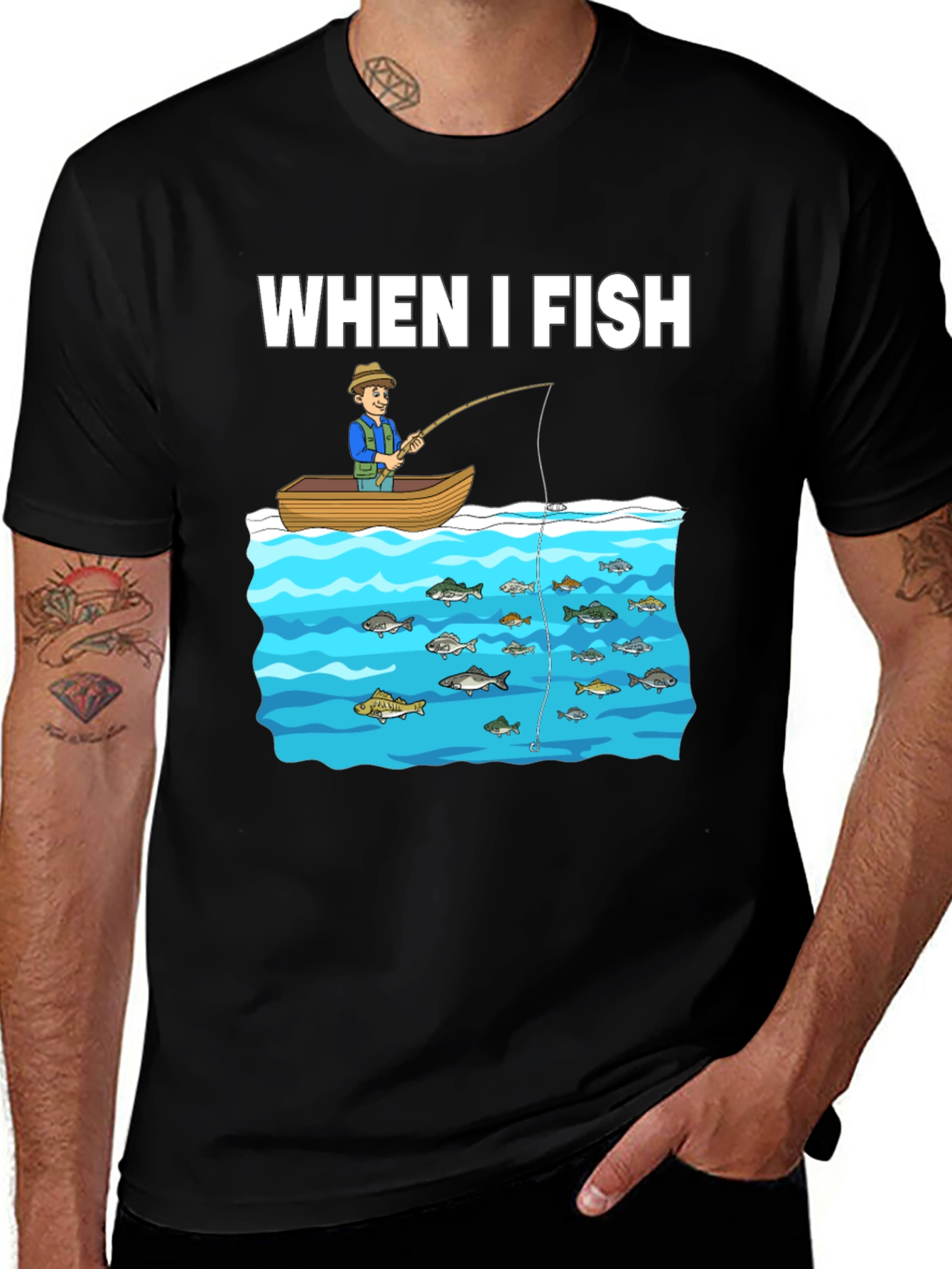 Variant 4 of When I Fish Graphic T-Shirt