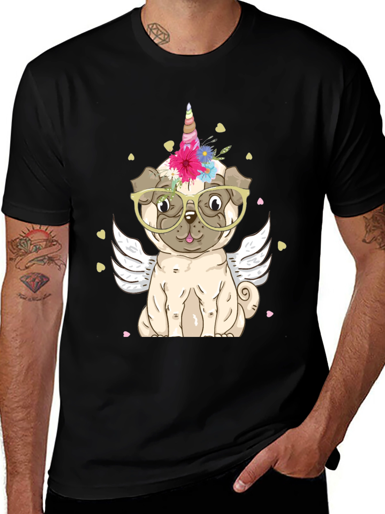 Variant 12 of Unicorn Pug Graphic Tee - Unique Dog Lover's T-Shirt