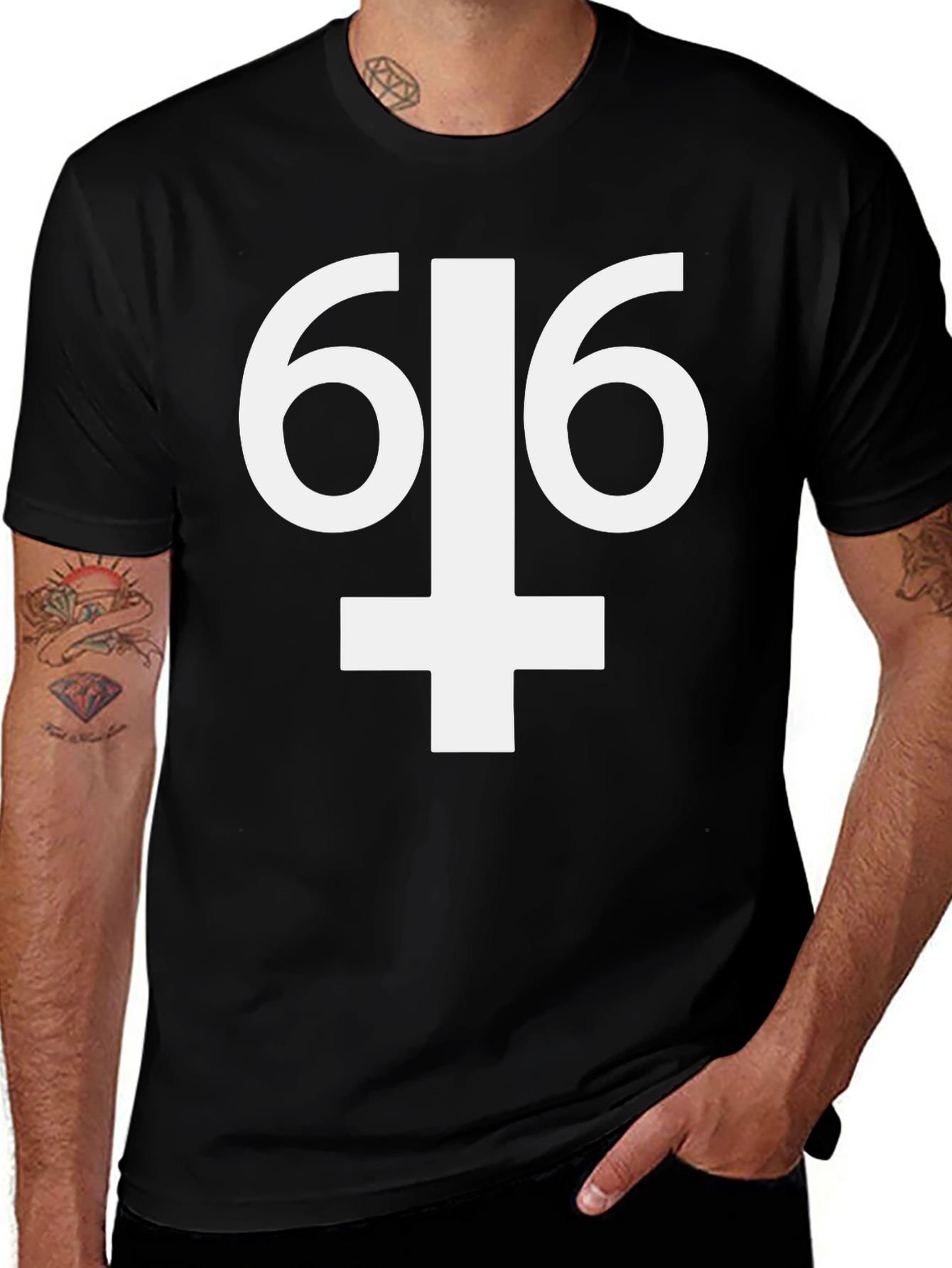 Variant 15 of 616 Upside Down Cross T-Shirt