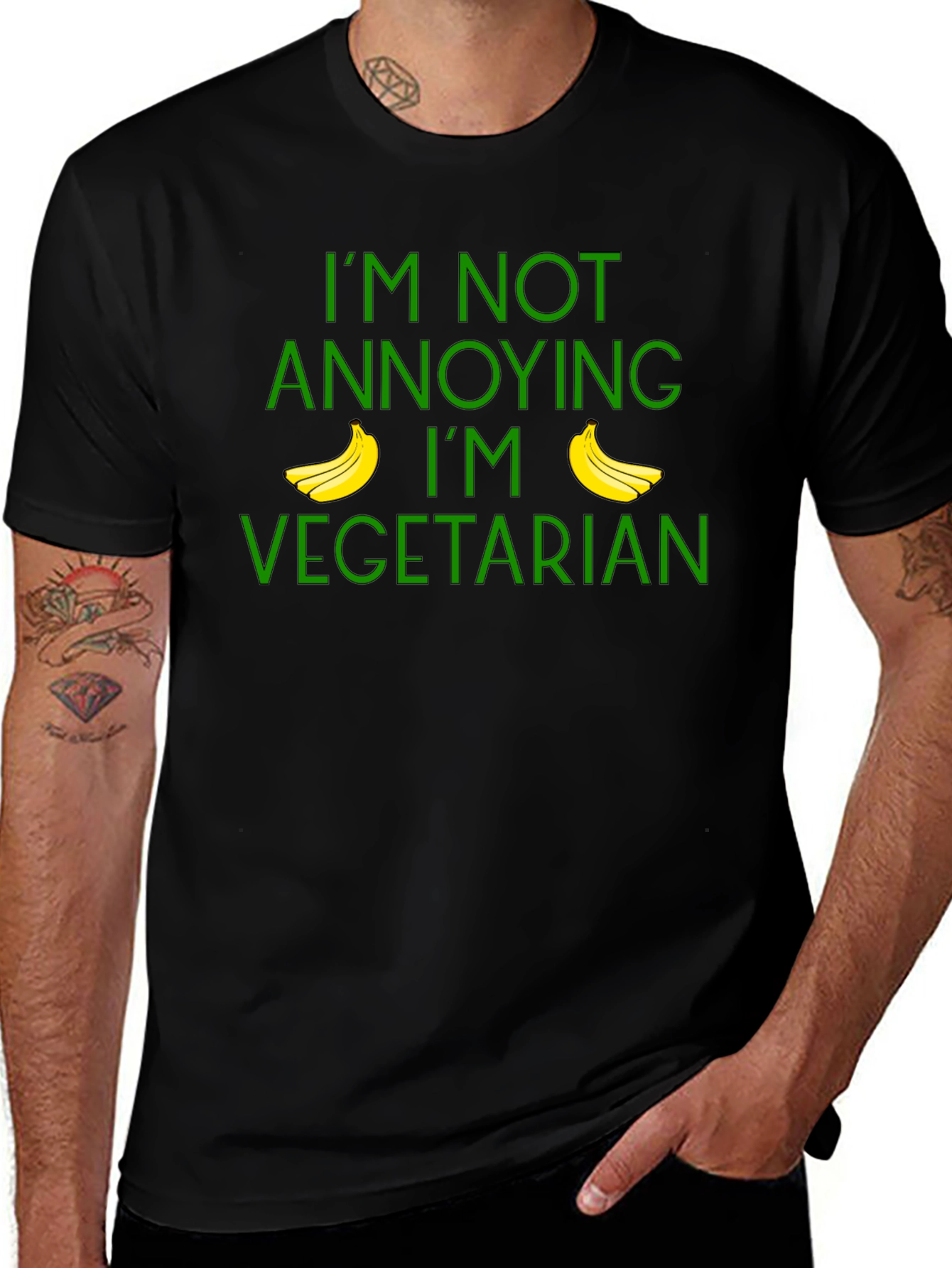Variant 30 of Vegetarian Humor T-Shirt: I'm Not Annoying