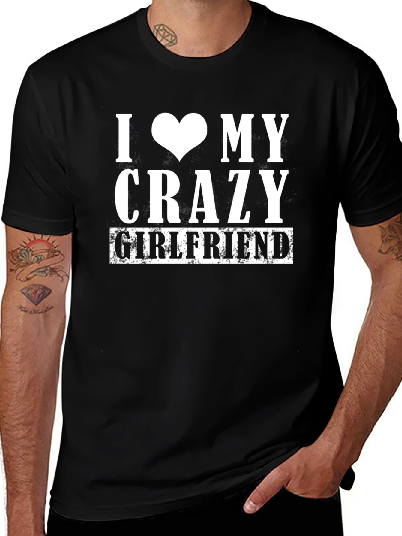 Variant 10 of I Heart My Crazy Girlfriend - Novelty T-Shirt