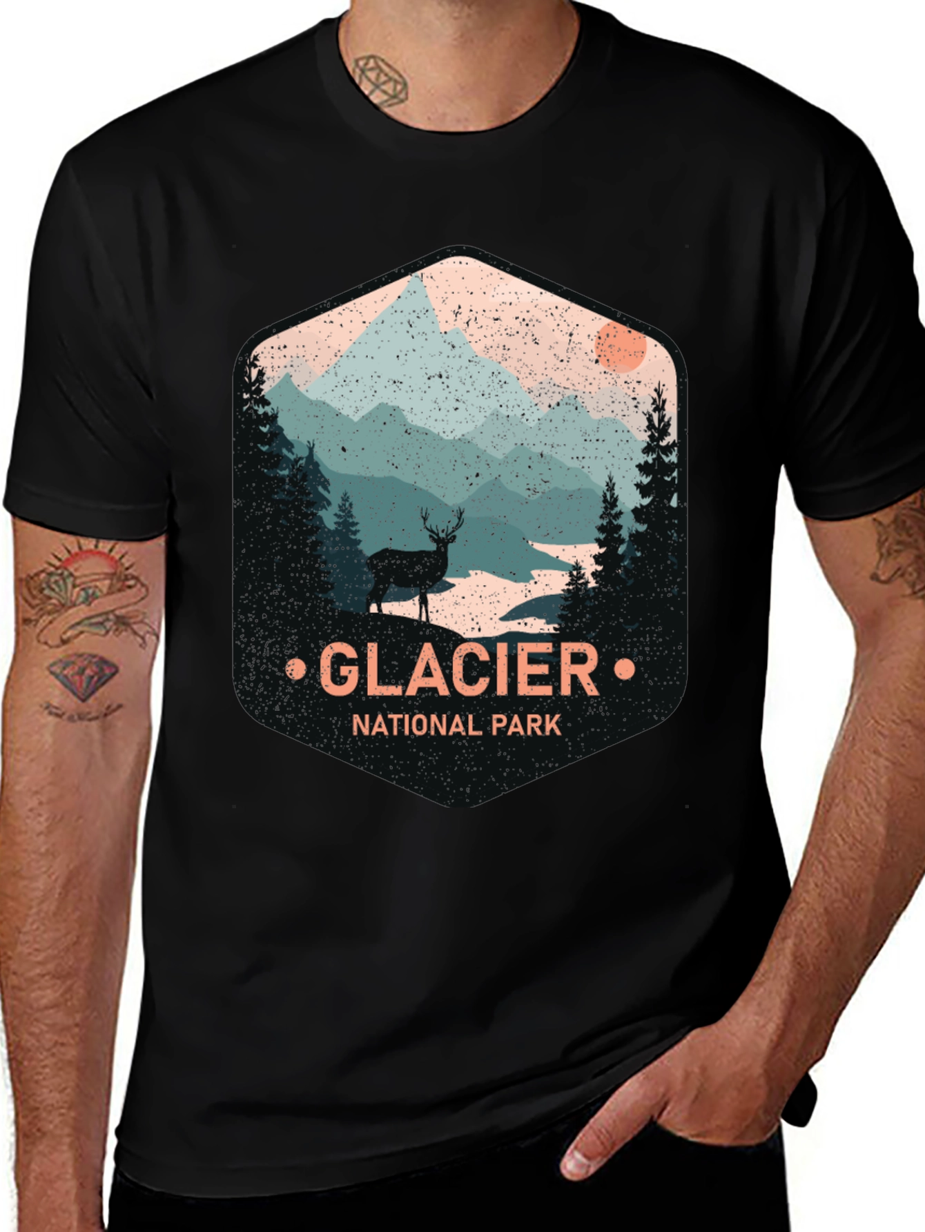 Variant 9 of Glacier National Park Graphic Tee - Nature T-Shirt