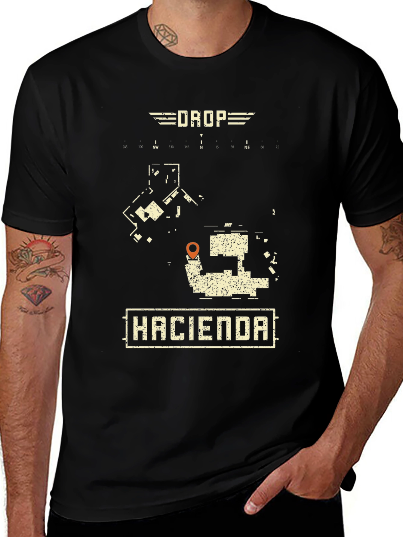 Variant 10 of Drop Hacienda T-Shirt - Black Gaming Tee