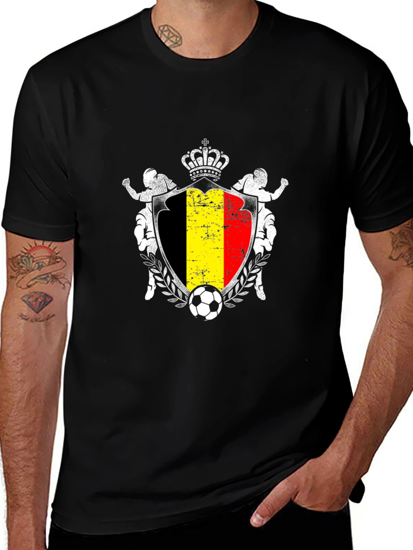 Belgium Soccer Fan T-Shirt - Black Jersey