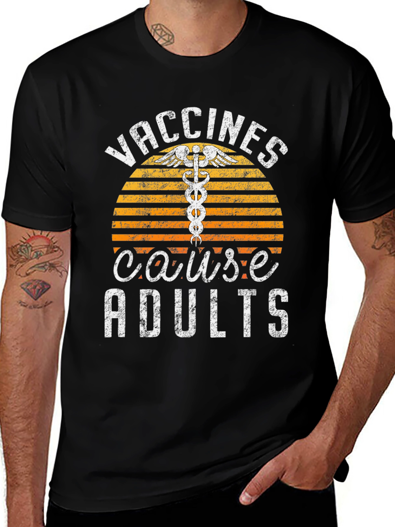 Variant 28 of Vaccines Cause Adults Funny Sarcastic T-Shirt