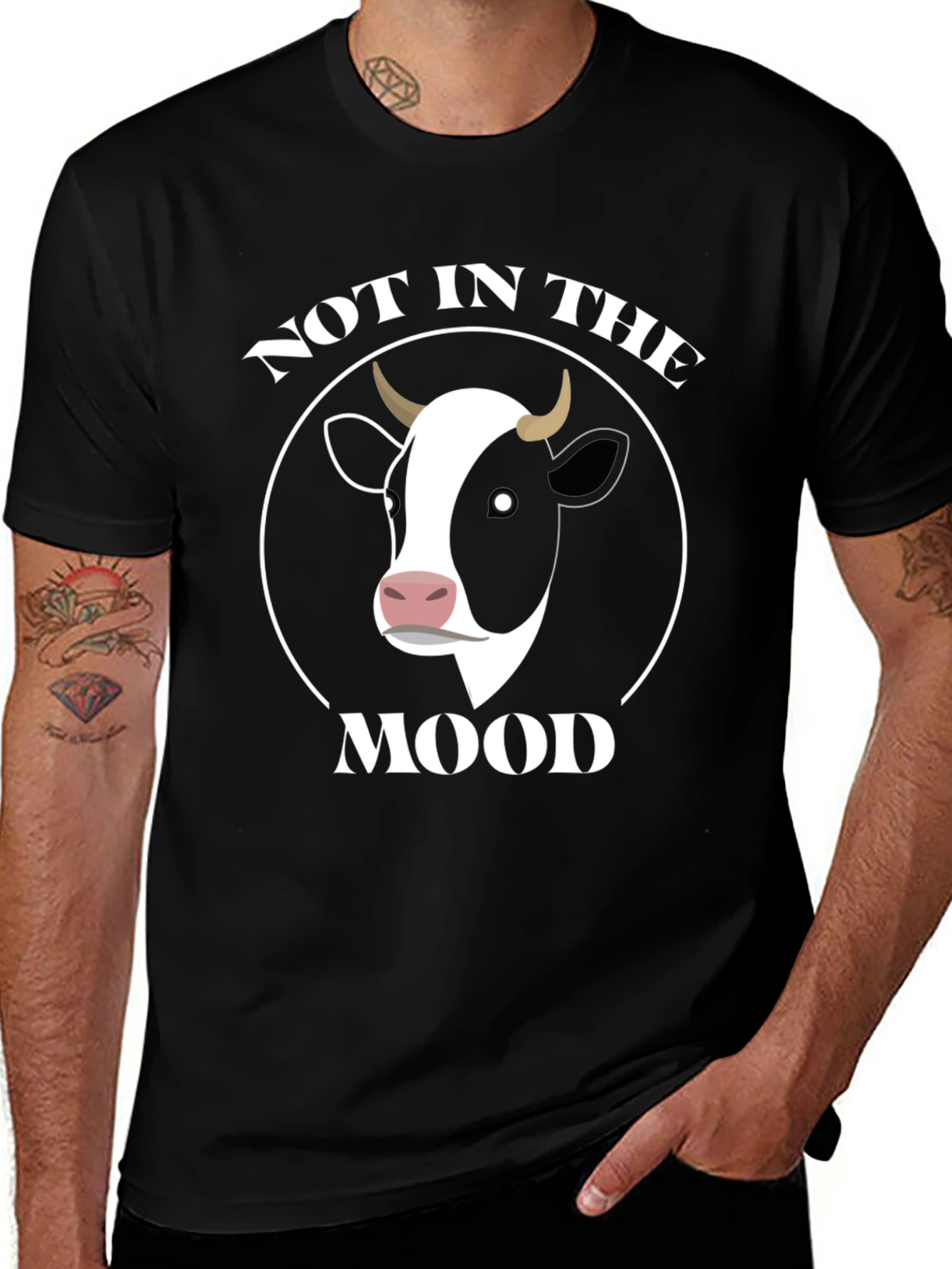 Variant 7 of Not in the Mood Cow Graphic T-Shirt