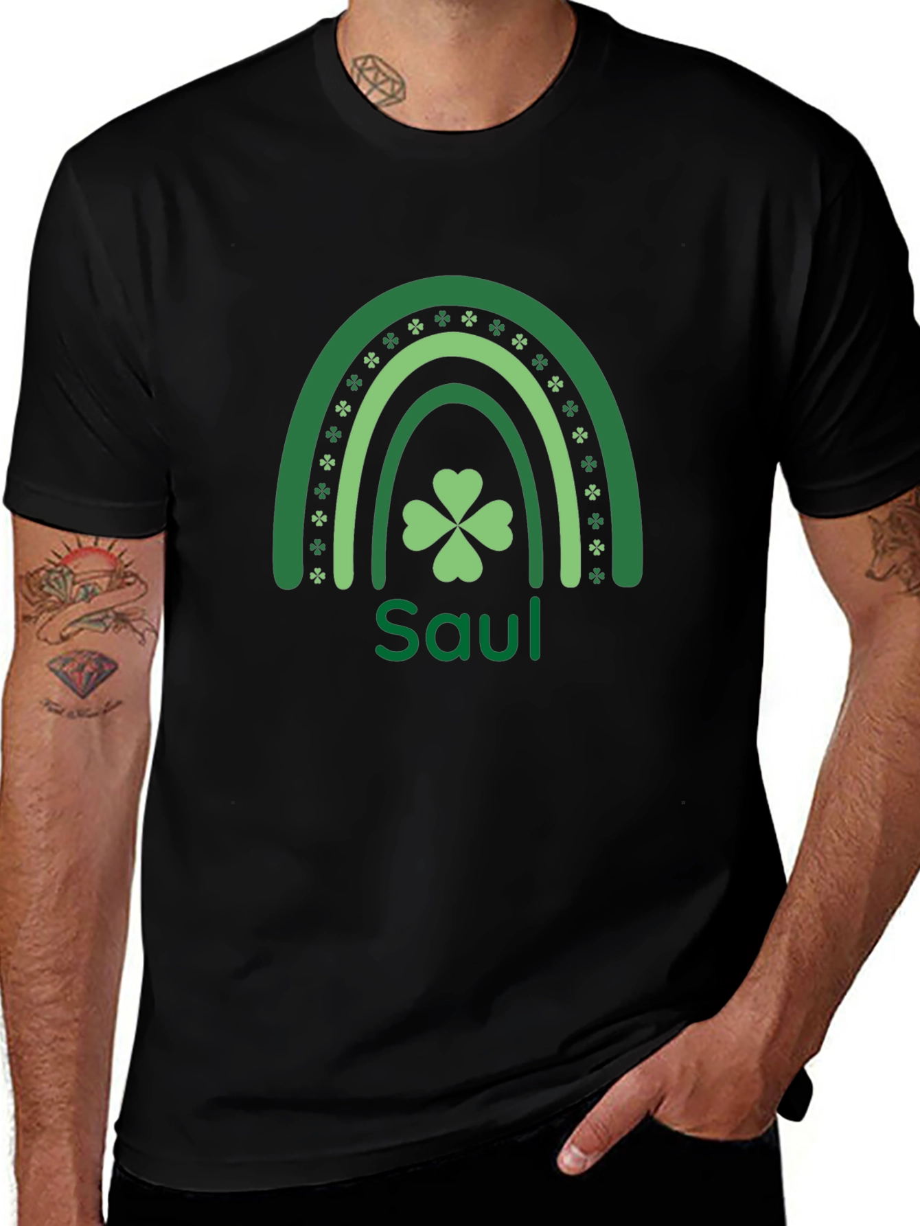 Variant 5 of St. Patrick's Day Saul Rainbow Shamrock T-Shirt