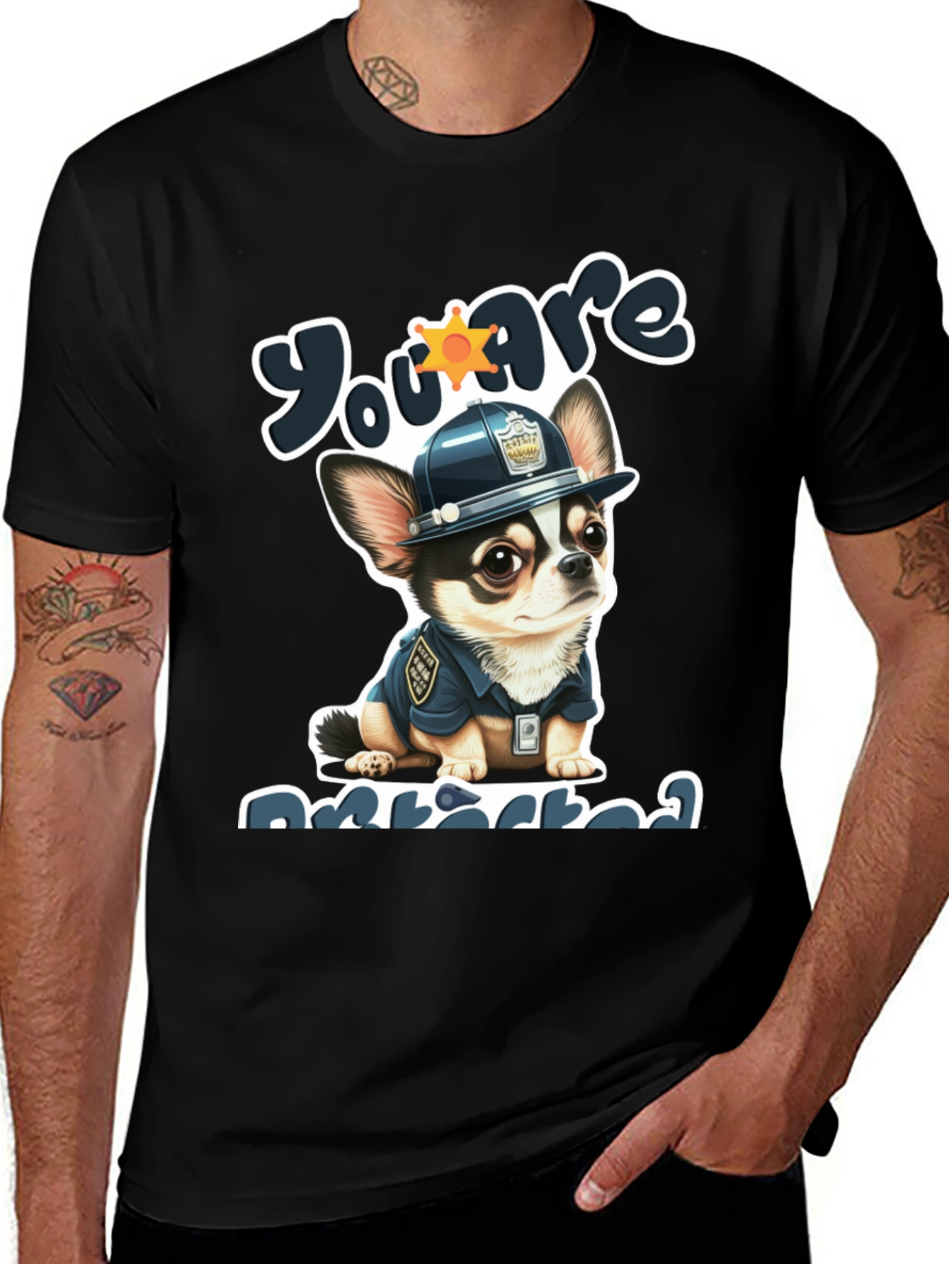 Variant 2 of You Are Arrested Chihuahua T-Shirt