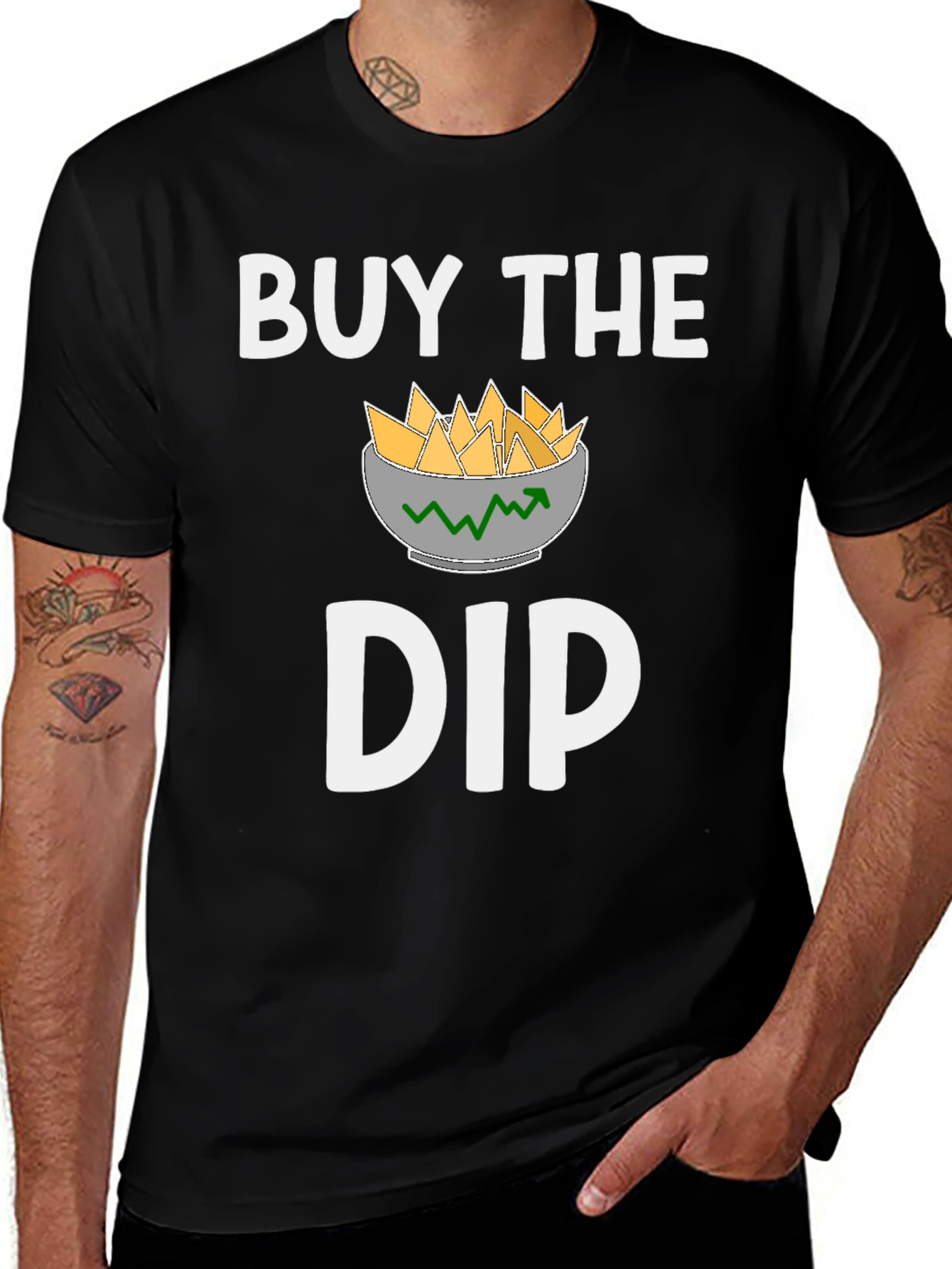 Variant 8 of Buy The Dip T-Shirt - Trader's Crypto Humor Tee
