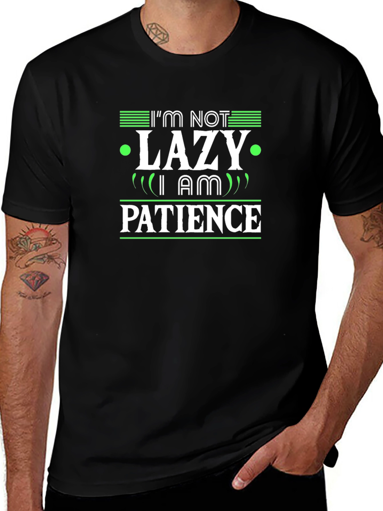 Variant 9 of I'm Not Lazy, I Am Patience Graphic T-Shirt