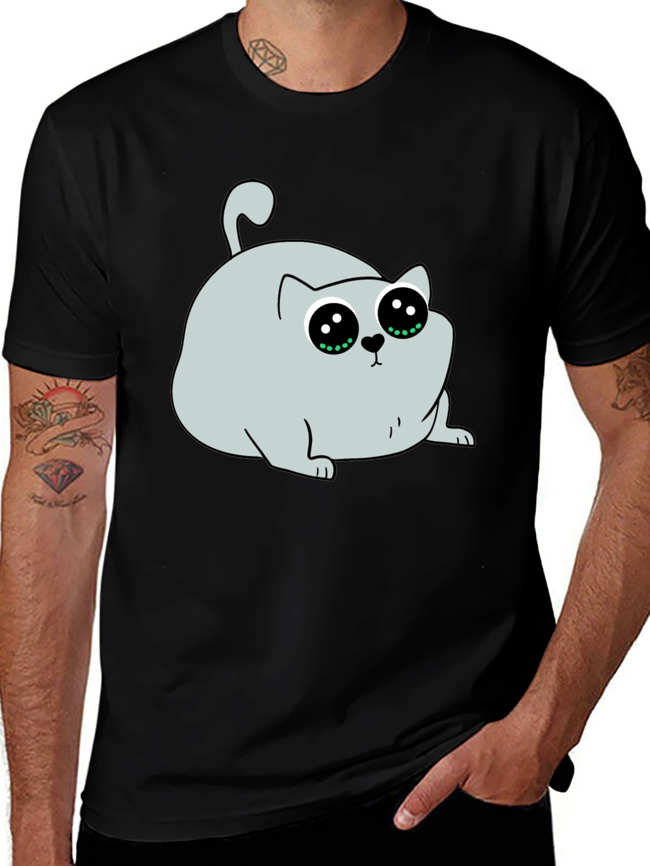 Variant 9 of Cute Cartoon Cat Graphic T-Shirt