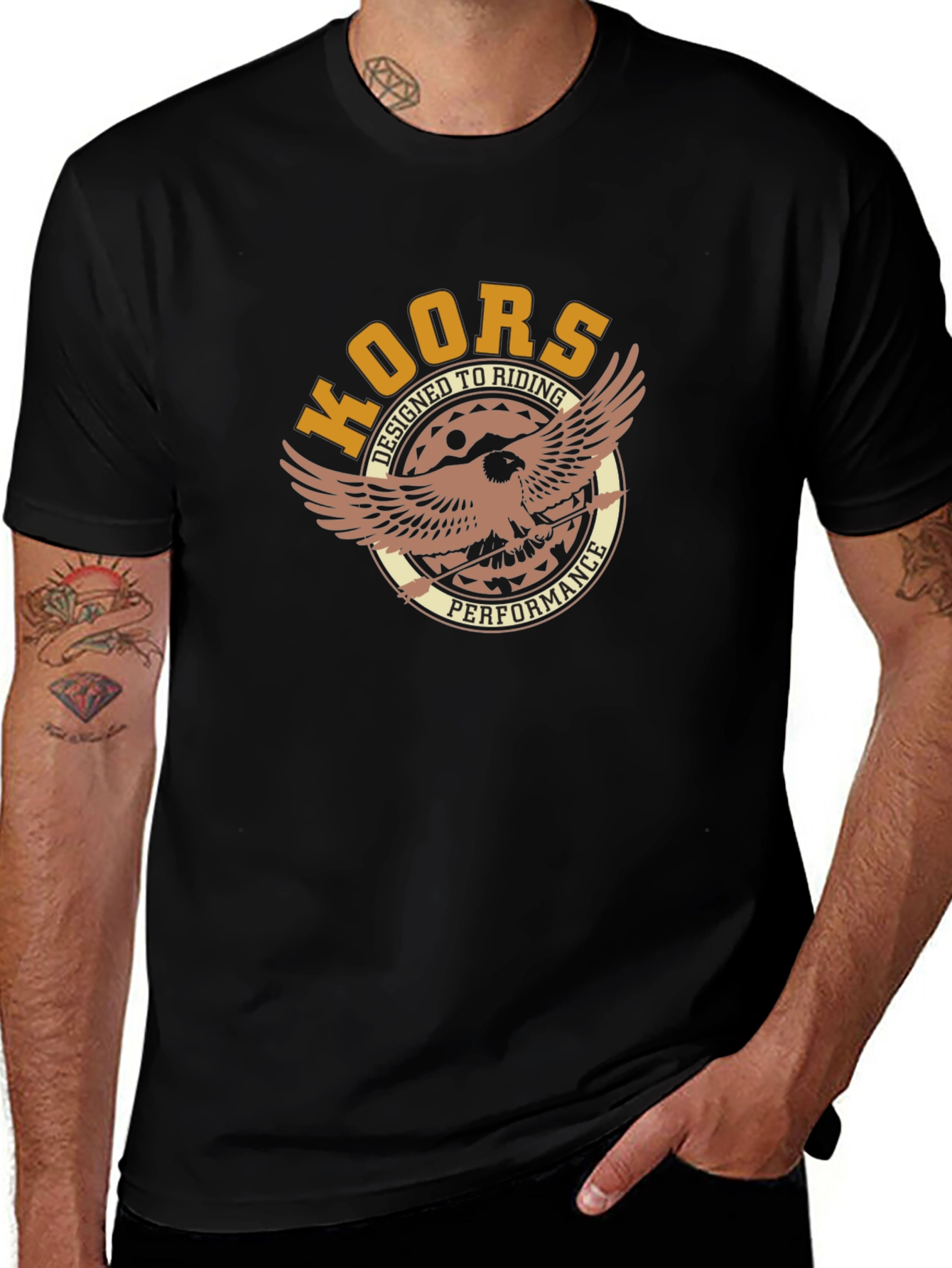 Variant 14 of Koors Designed For Riding Performance Black T-Shirt