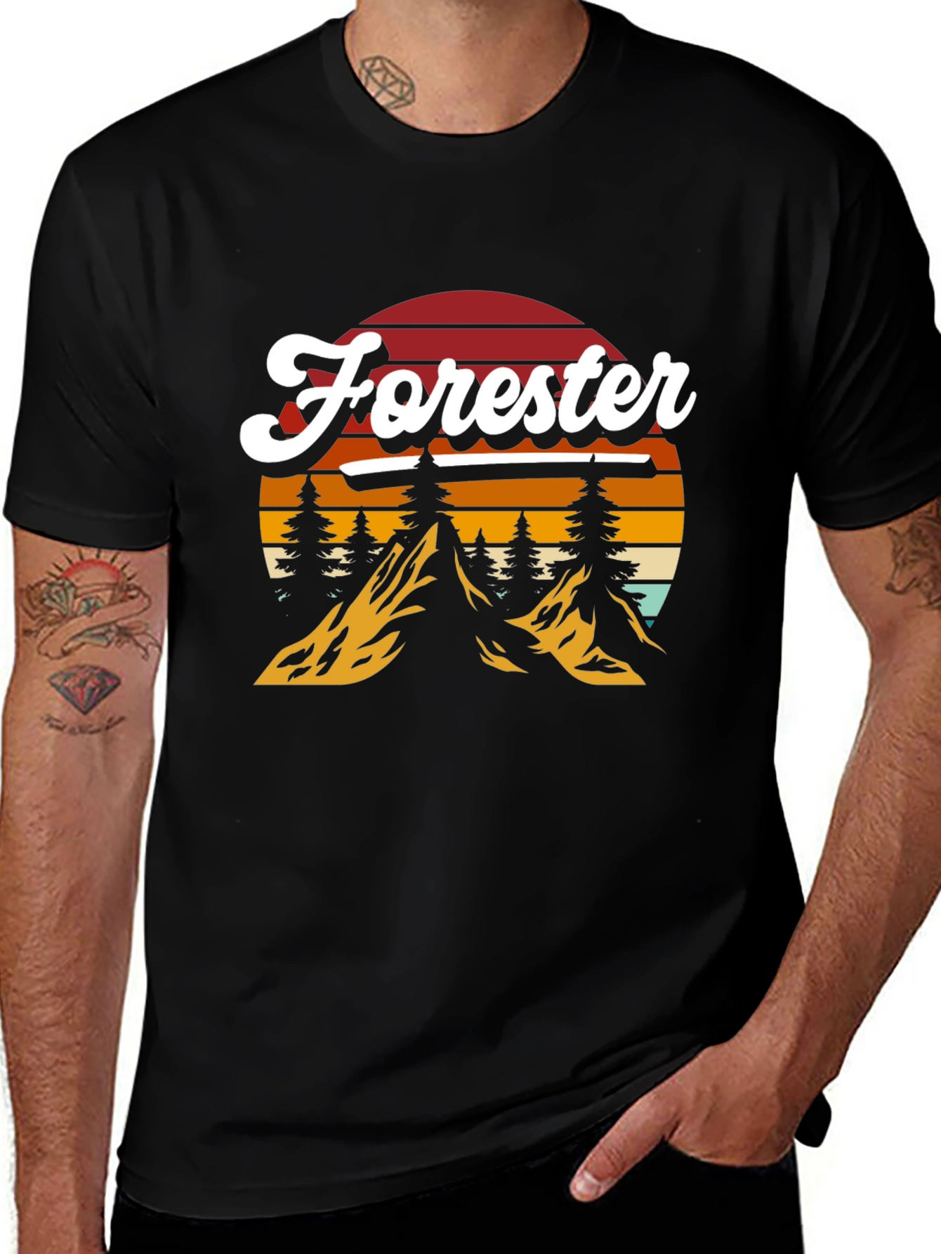 Forester T-Shirt - Retro Mountain Design