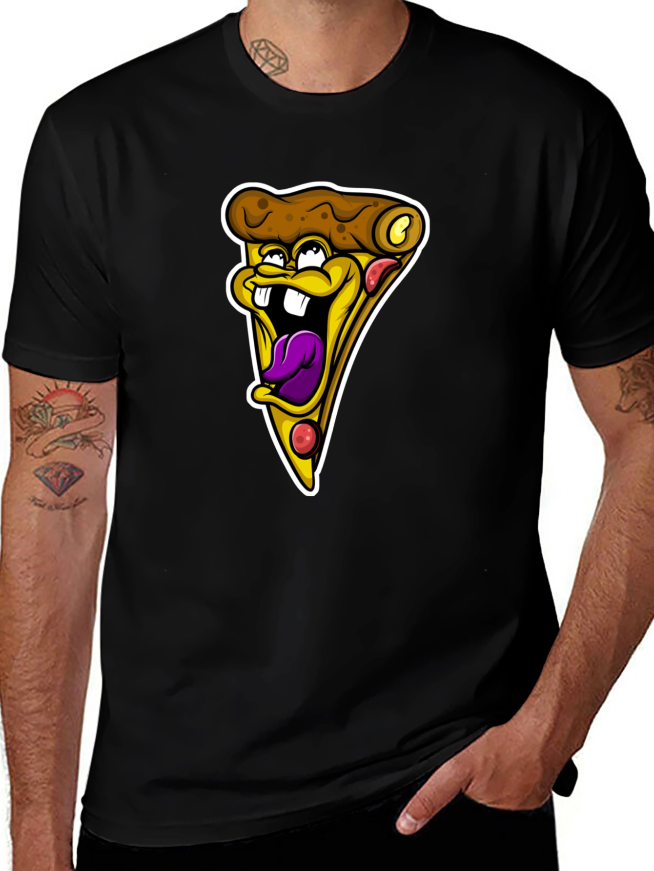 Variant 9 of Funny Pizza Slice Graphic Tee