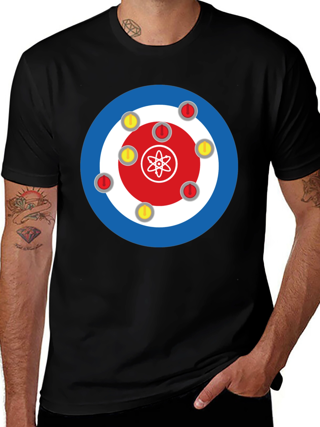 Variant 4 of Atom Curling T-Shirt - Unique Design